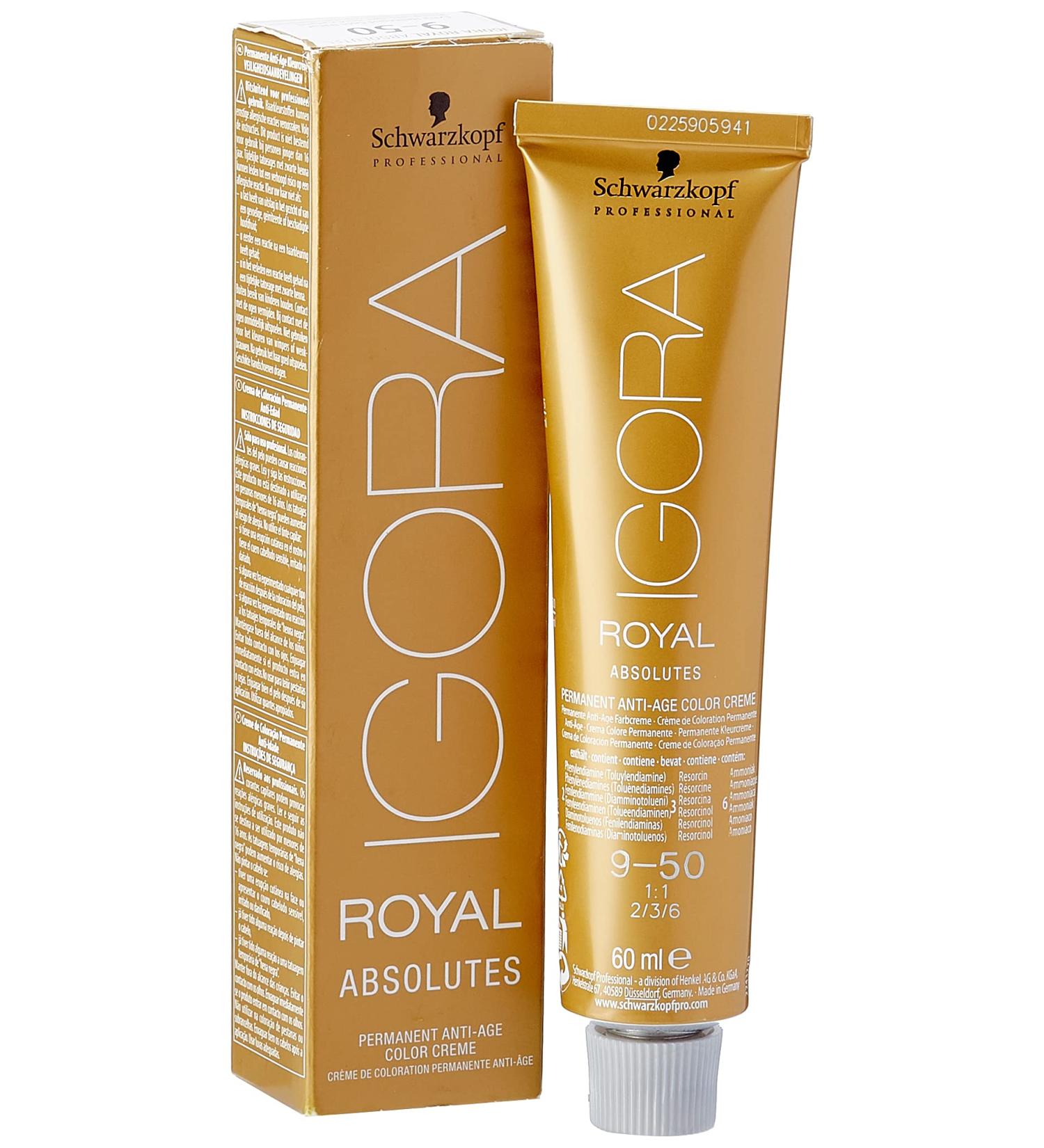 Schwarzkopf IGORA Royal Absolutes 9-50 60ml - Pack of 1 - Buy Online on GoSupps.com