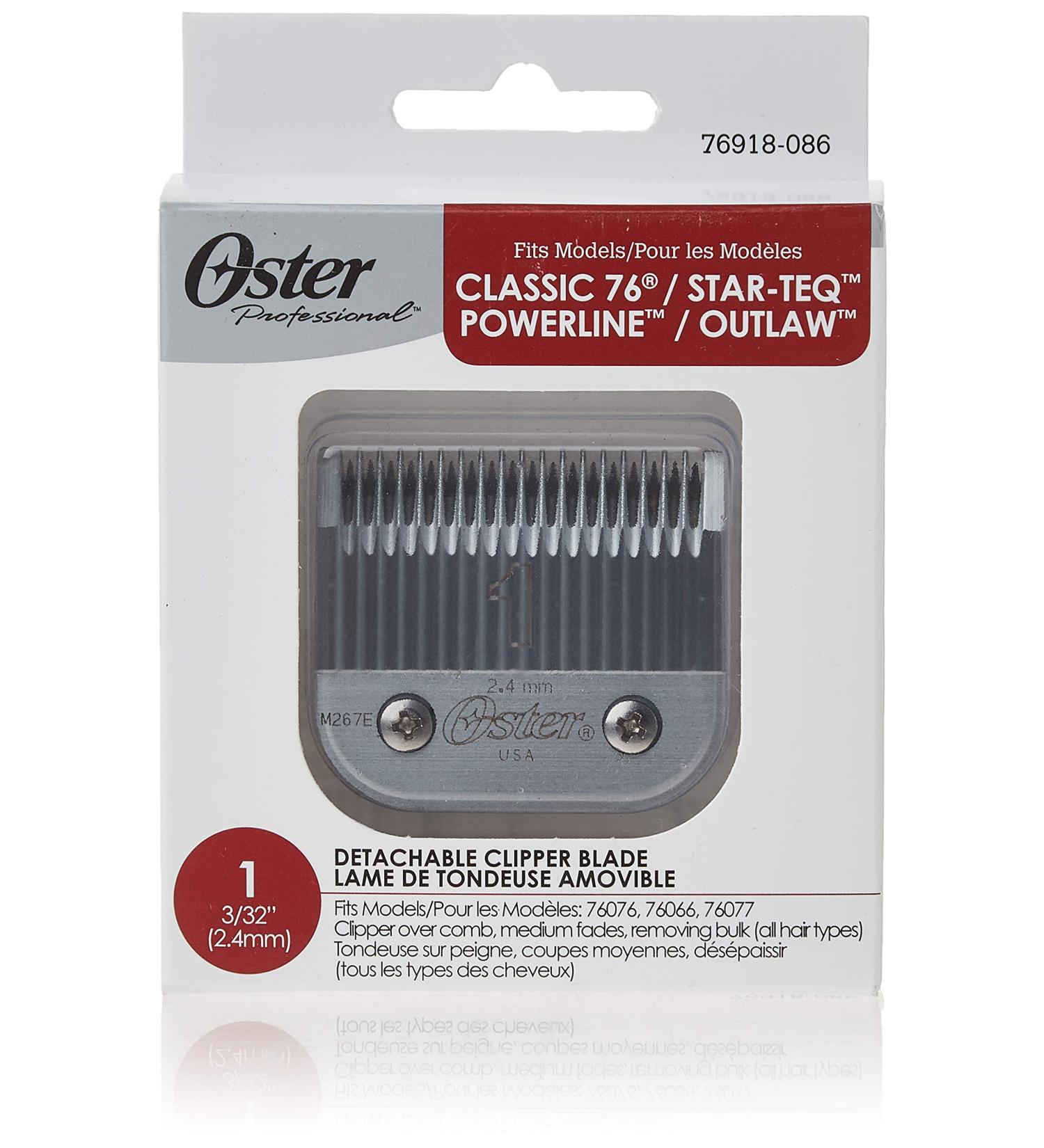 Oster Professional 76918-086 Size 1 Hair Clipper Replacement Blade - 2.44 mm - Buy Online on GoSupps.com