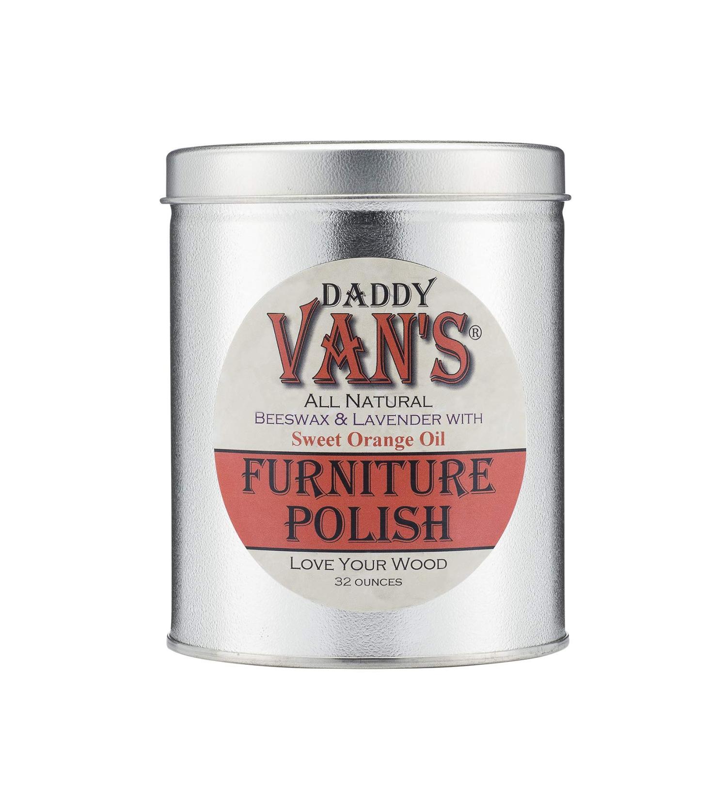 Daddy Van's All Natural Beeswax Furniture Polish - Lavender & Sweet Orange Oil - 32 oz Economy Size | Eco-Friendly International Shipping - Buy Online on GoSupps.com