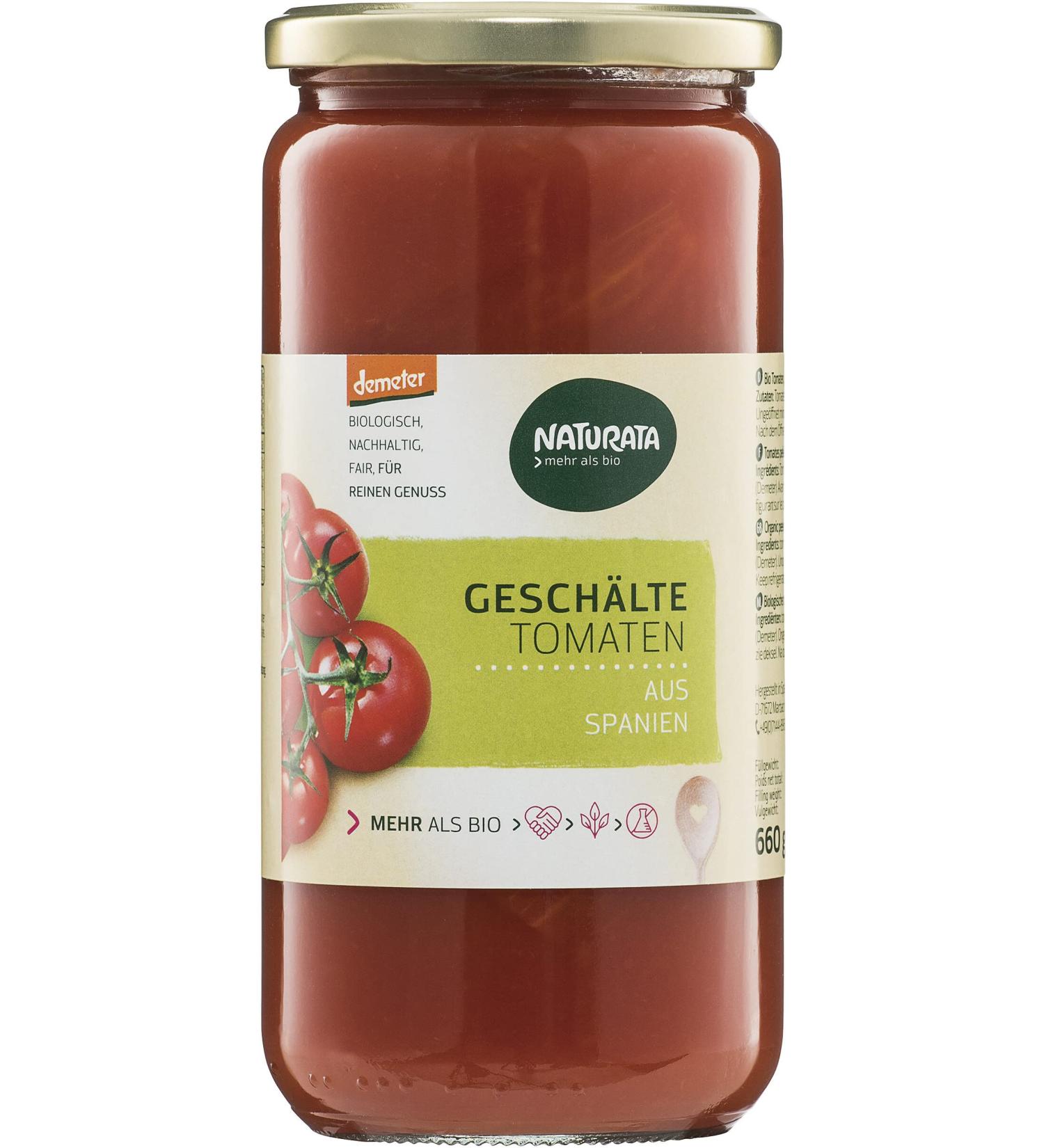 Naturata Organic peeled tomatoes in tomato juice (2 x 660 g) 2 x 660 gr