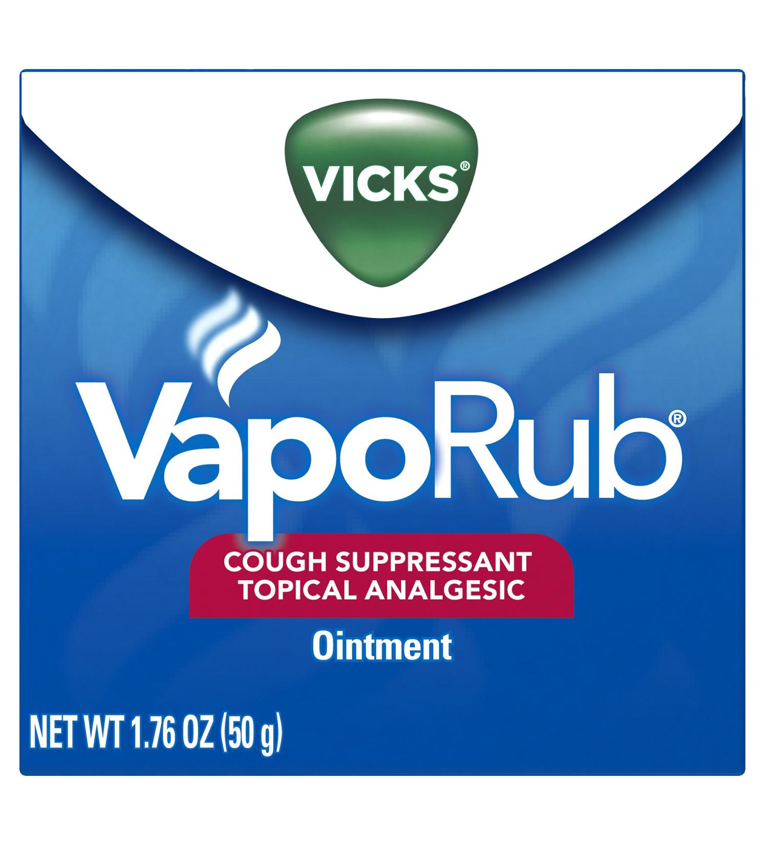 Vicks VapoRub Cough Suppressant Ointment 1.76oz - Chest & Throat Relief - Buy Online on GoSupps.com