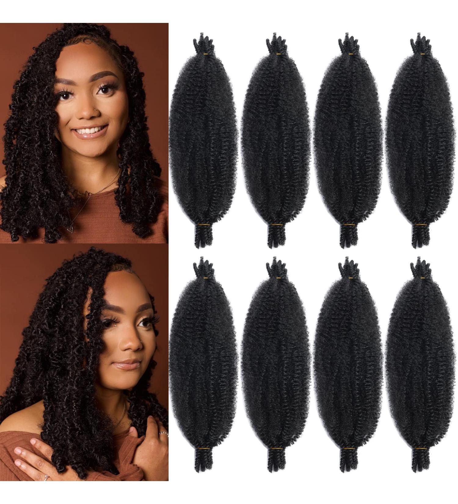 16 Inch Afro Twist Hair 8 Packs - Pre-Separated Marley Twist Braiding Hair for Butterfly Locs - Kinky Afro Twist Extensions in 1B - Buy Online on GoSupps.com