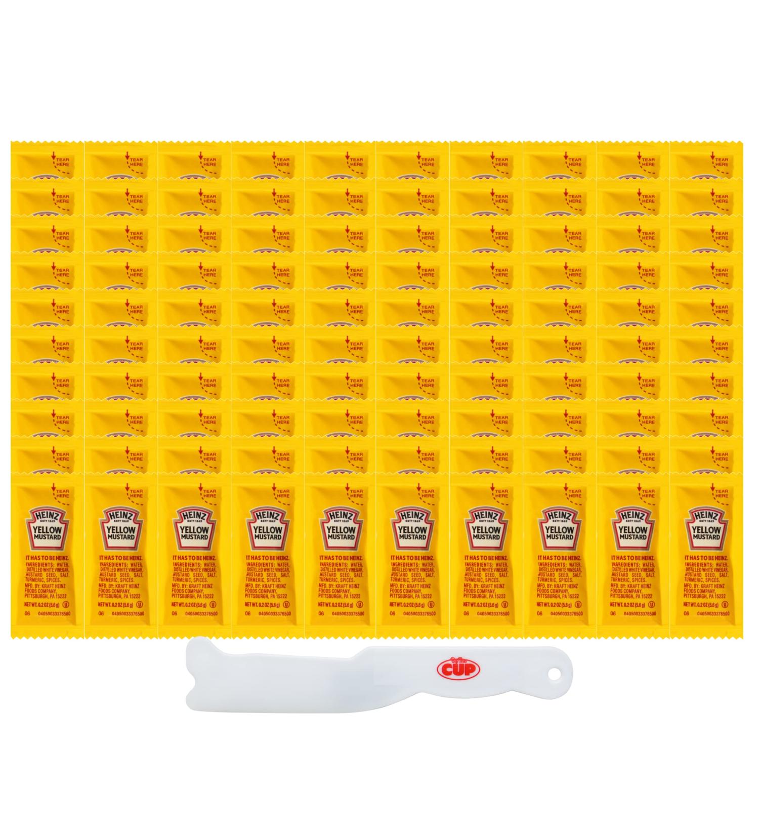 Heinz Mustard Single Serve Packets 100 Count with Spatula Knife - Buy Online on GoSupps.com