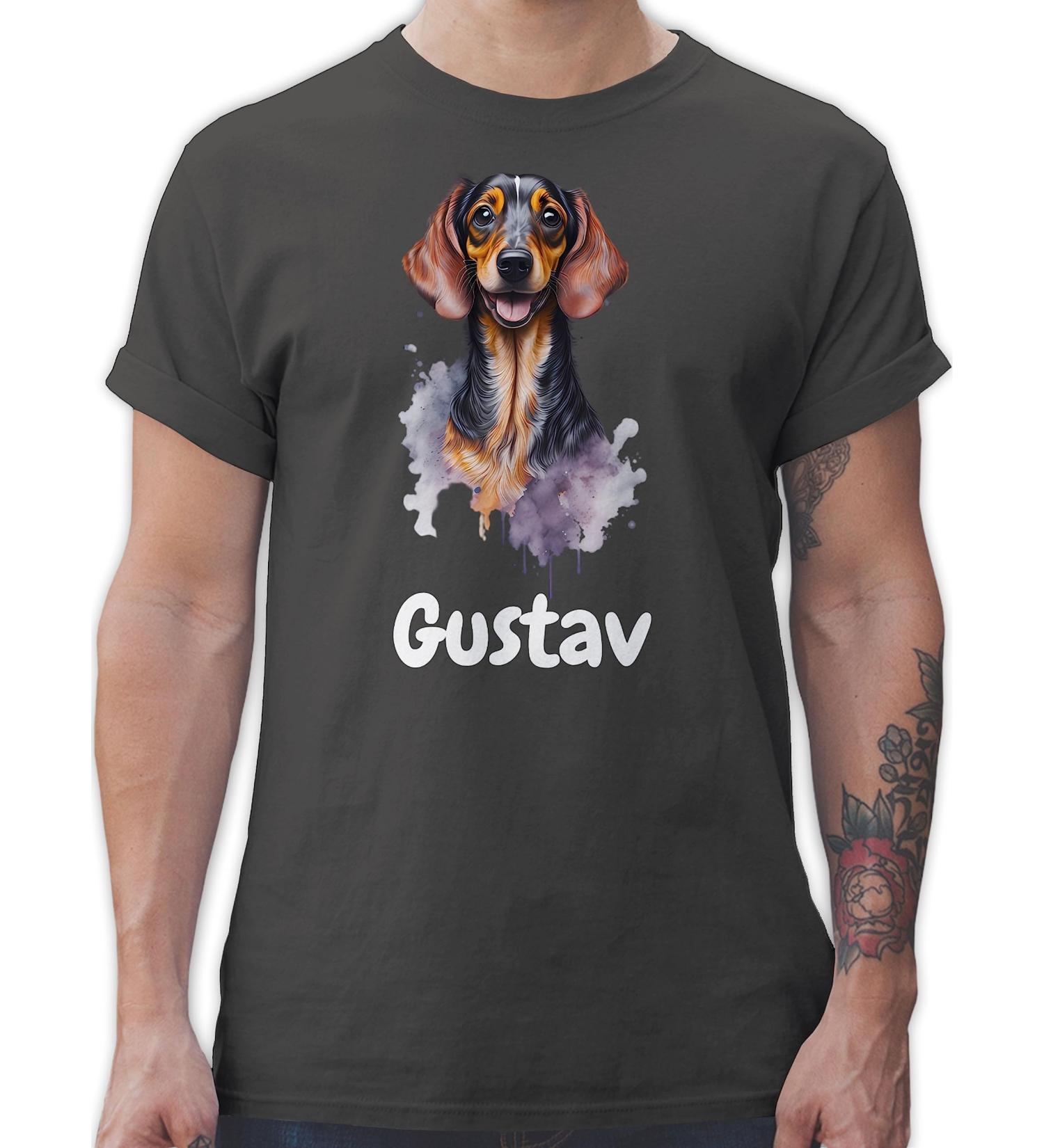 Personalized Dachshund T-Shirt for Dog Owners - Custom Name Gift by Shirtracer - Men's Dark Grey Tee - Buy Online on GoSupps.com