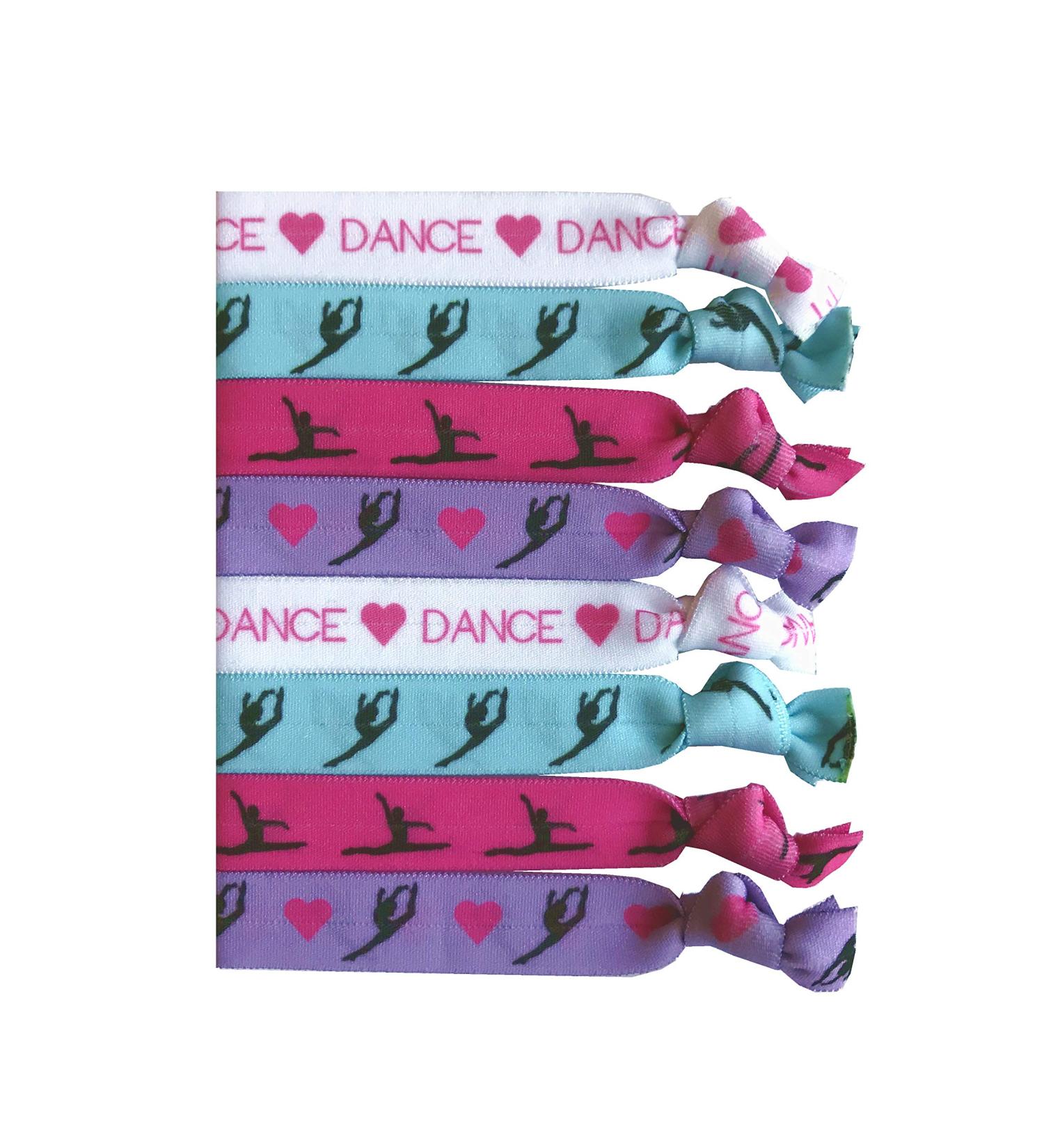 Dance Gift Hair Elastics - 8 Piece Set for Girls, Dancers, Ballet Lovers | Dance Accessories for Women, Girls, Teachers, Classes - Buy Online on GoSupps.com