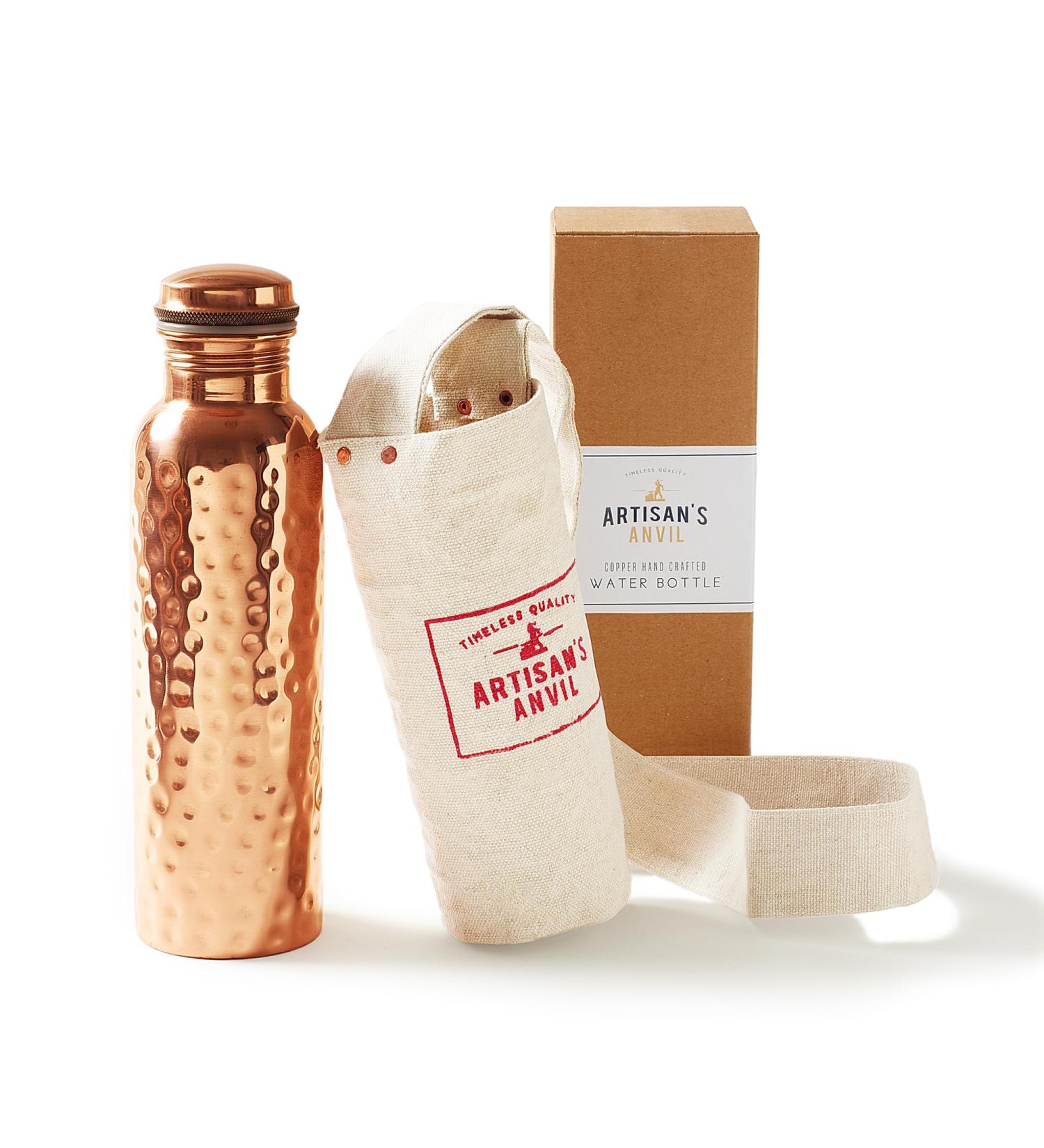 Artisan's Anvil Copper Water Bottle 32oz (Pure Copper) - Buy Online on GoSupps.com