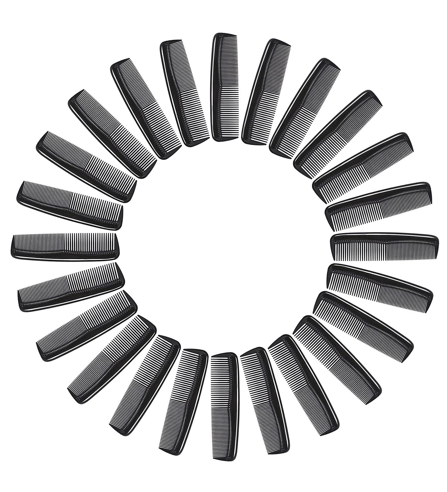 Etercycle 24 Pieces Pocket Hair Combs - Unbreakable Black Comb for All Hair Types - Men's & Women's Hair, Beard, Mustache - 5 inch Travel Size - Buy Online on GoSupps.com