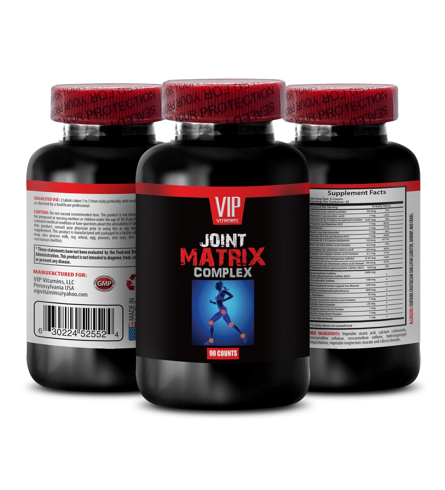JOINT SUPPORT SUPPLEMENT - joint supplements for men MSM Devils Claw joint and knee support B-12 support supplement for women Glucosmine sulfate Alfalfa powder Manganese ease capsules 1Bot - Buy Online on GoSupps.com