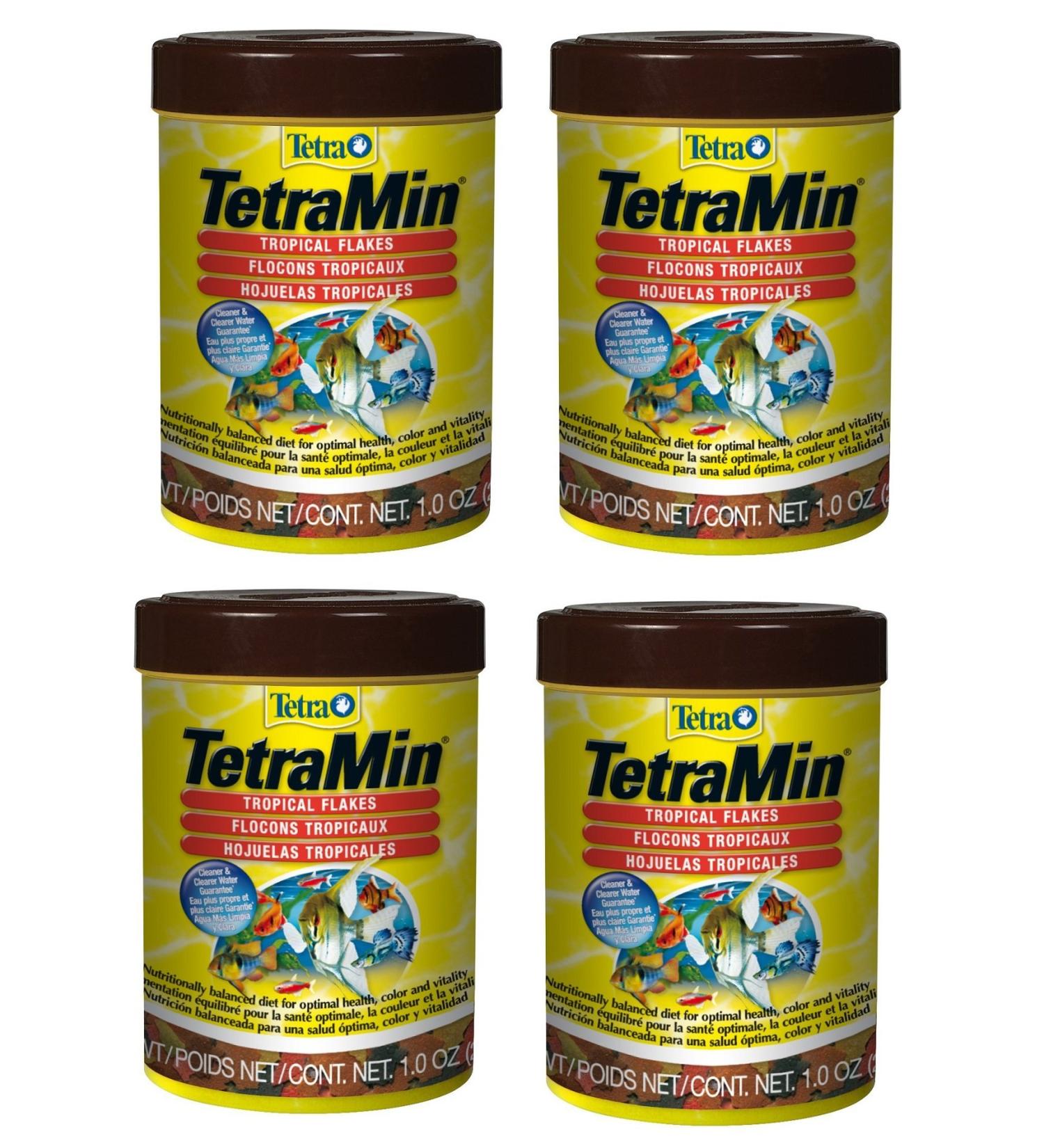 Tetra 77801-04 Min Tropical Flakes 4Pack (1.0-Ounce)