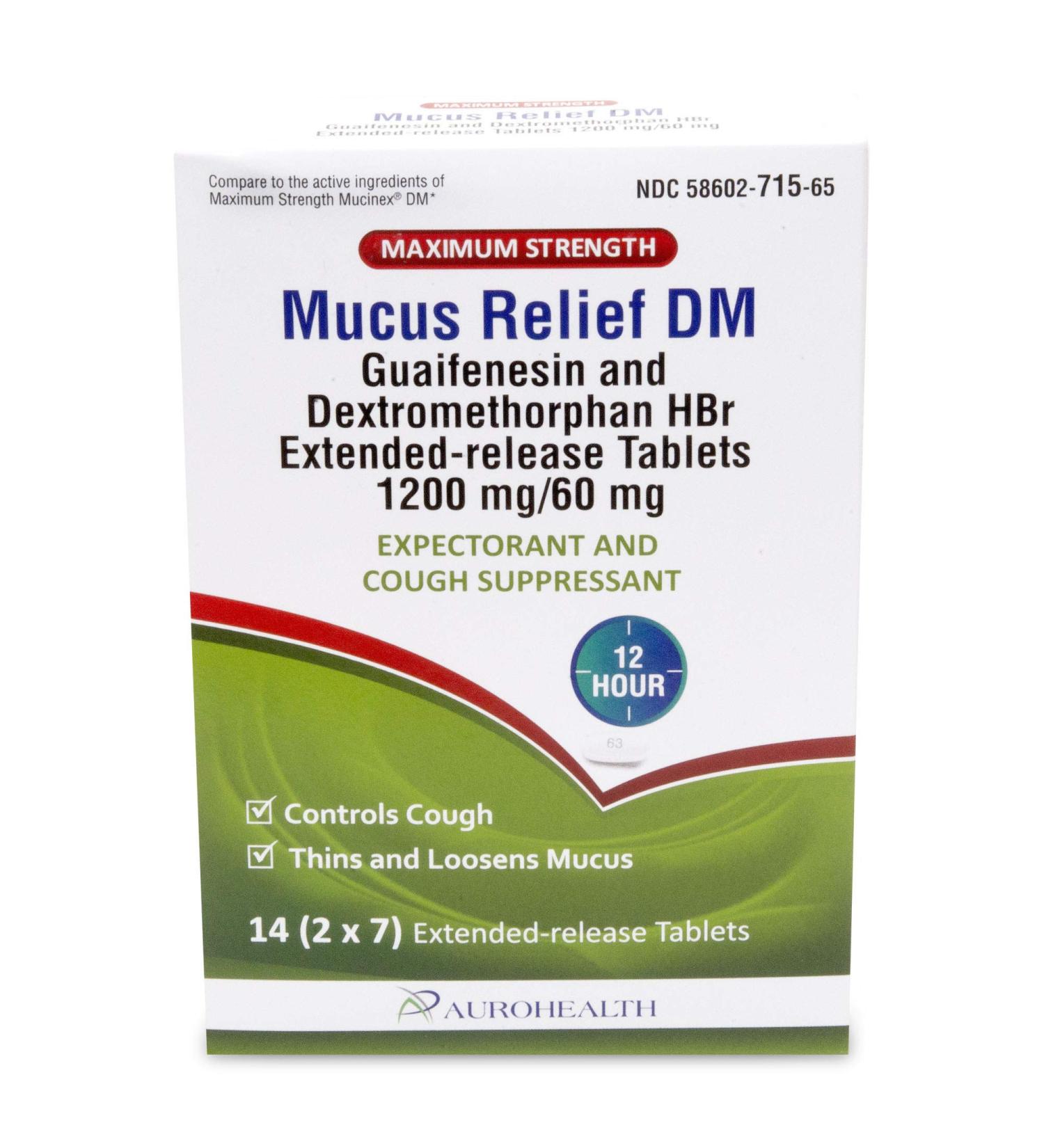 Aurohealth Maximum Strength Mucus Relief DM - Fast-Acting Congestion Relief - Buy Online on GoSupps.com