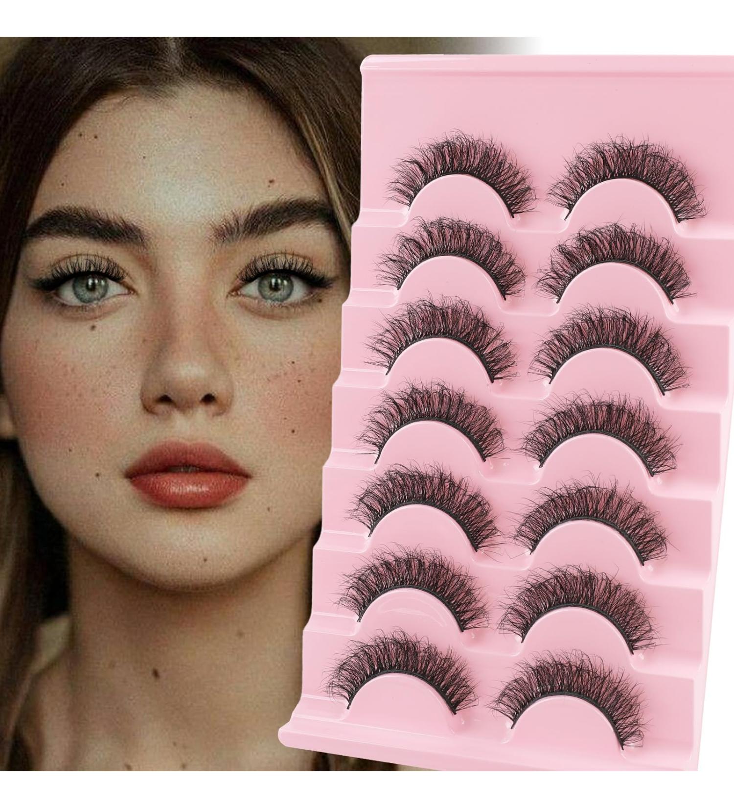 AIZUIWIY False Eyelashes Cat Eye Lashes Wispy Fluffy Fox Eye Lashes Natural Strip Lashes Spiky Fake Eyelashes Faux Mink Lashes 3D 7 pairs M04-FLUFFY FOX - Buy Online on GoSupps.com