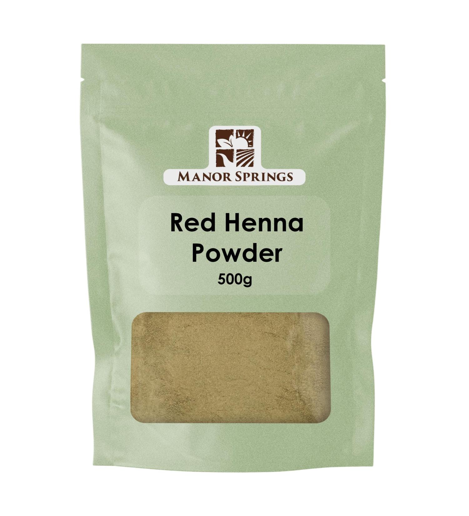 Red Henna Powder 500g For Hair Dye Pure Red Henna Hair Colour Red Hair Dye for Men & Women by Manor Springs