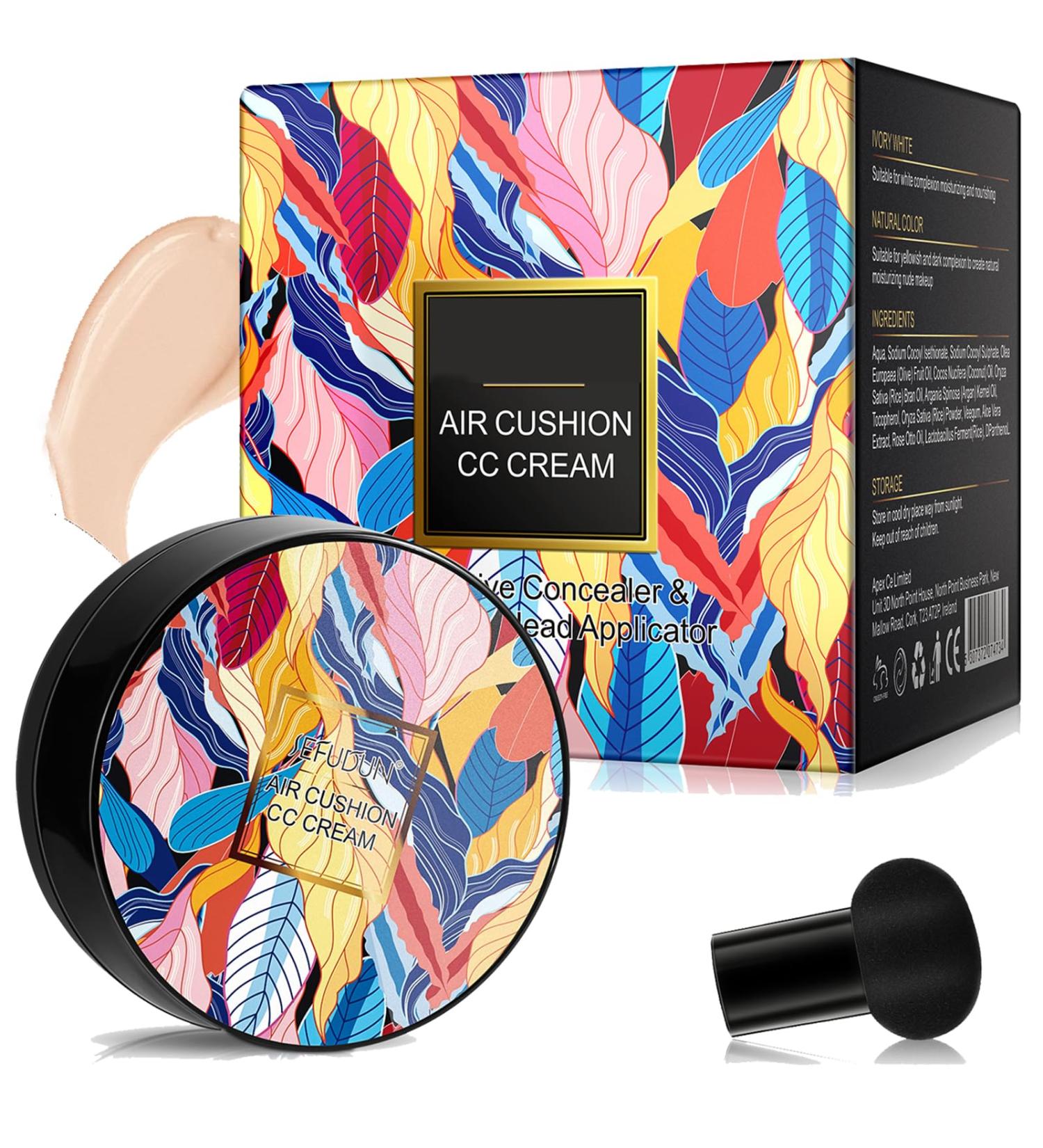 Air Cushion CC Cream Mushroom Head Mushroom Head Air Cushion CC Cream Moisturizing Concealer BB Cream Foundation Makeup Long-Lasting Matte Waterproof Moisturizing Concealer (Ivory White 1 Pcs) 1 g (Pack of 1) Ivory White - Buy Online on GoSupps.com