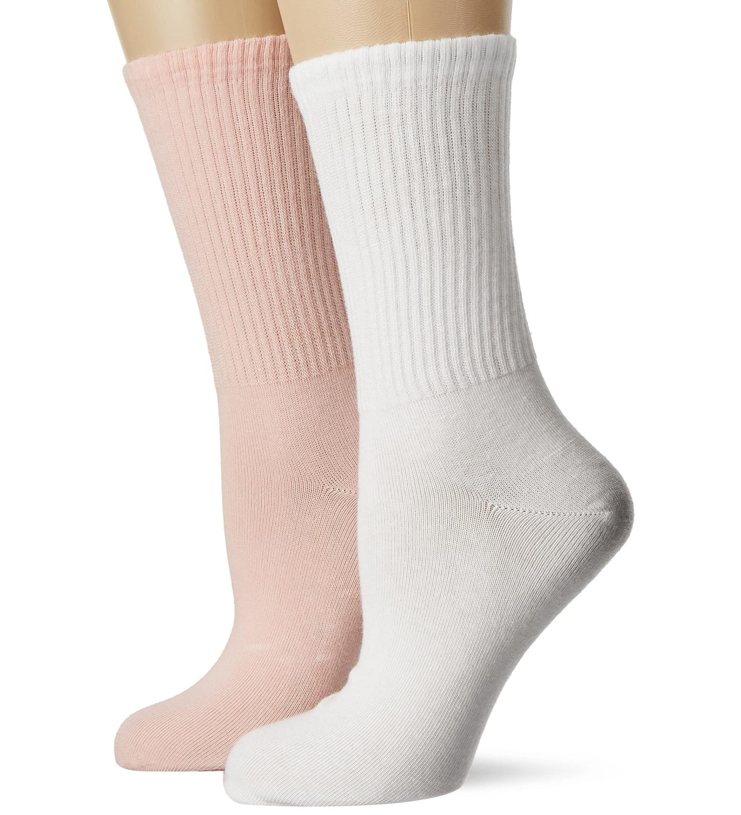 Calvin Klein Women's Crew Socks - One Size Pink Combo | International Shipping Available - Buy Online on GoSupps.com