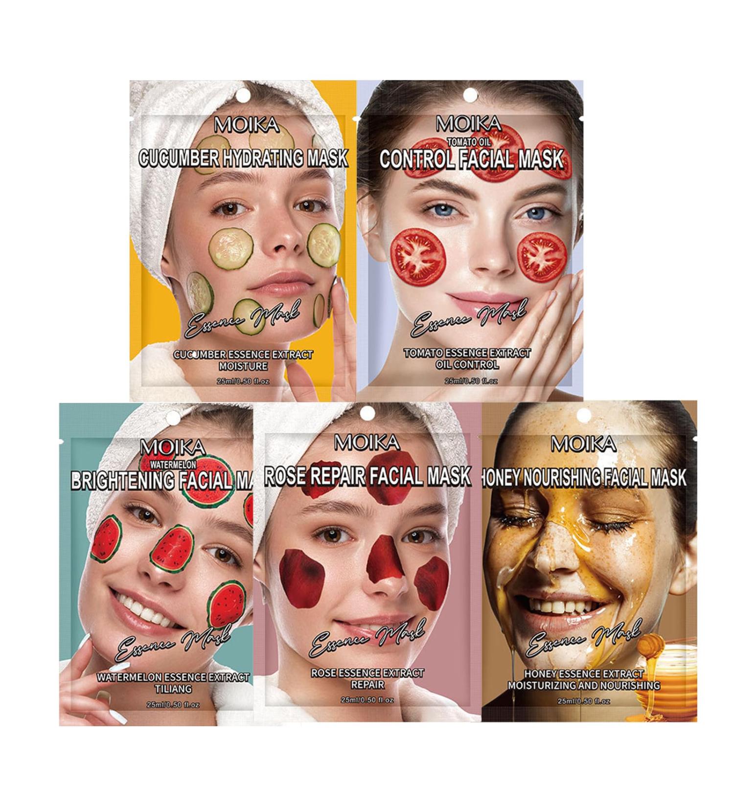 Sheet Mask Skin Care for Teenage Girls - Hydrating Face Mask Set to Moisturizing & Smoothing - Pamper Gifts for Women Fruit Face Mask Gift Set to Repair Damage & Brighten - Face Masks Skincare(Set A) - Buy Online on GoSupps.com