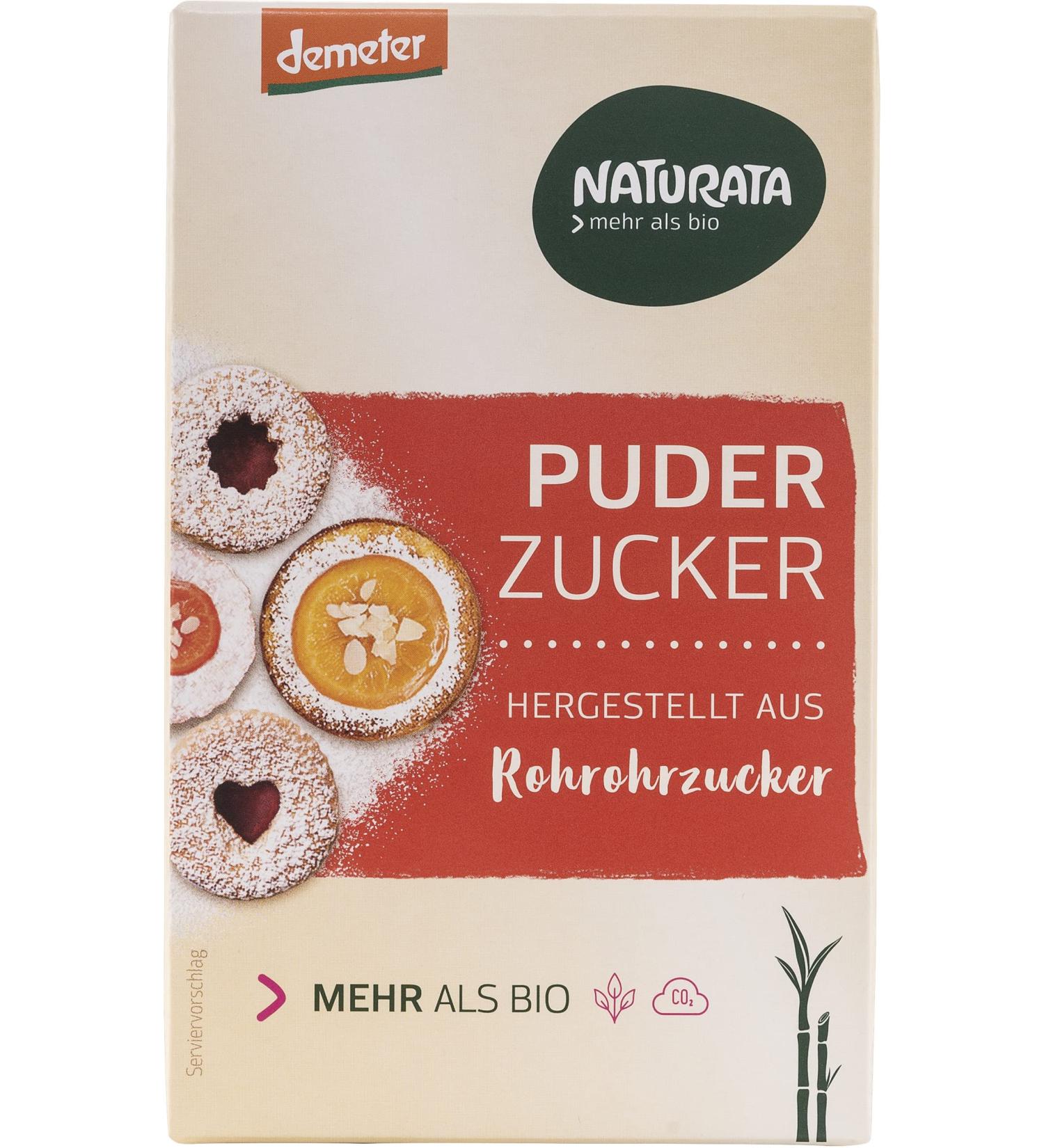 Naturata organic powdered sugar made from raw cane sugar (6 x 125 gr)