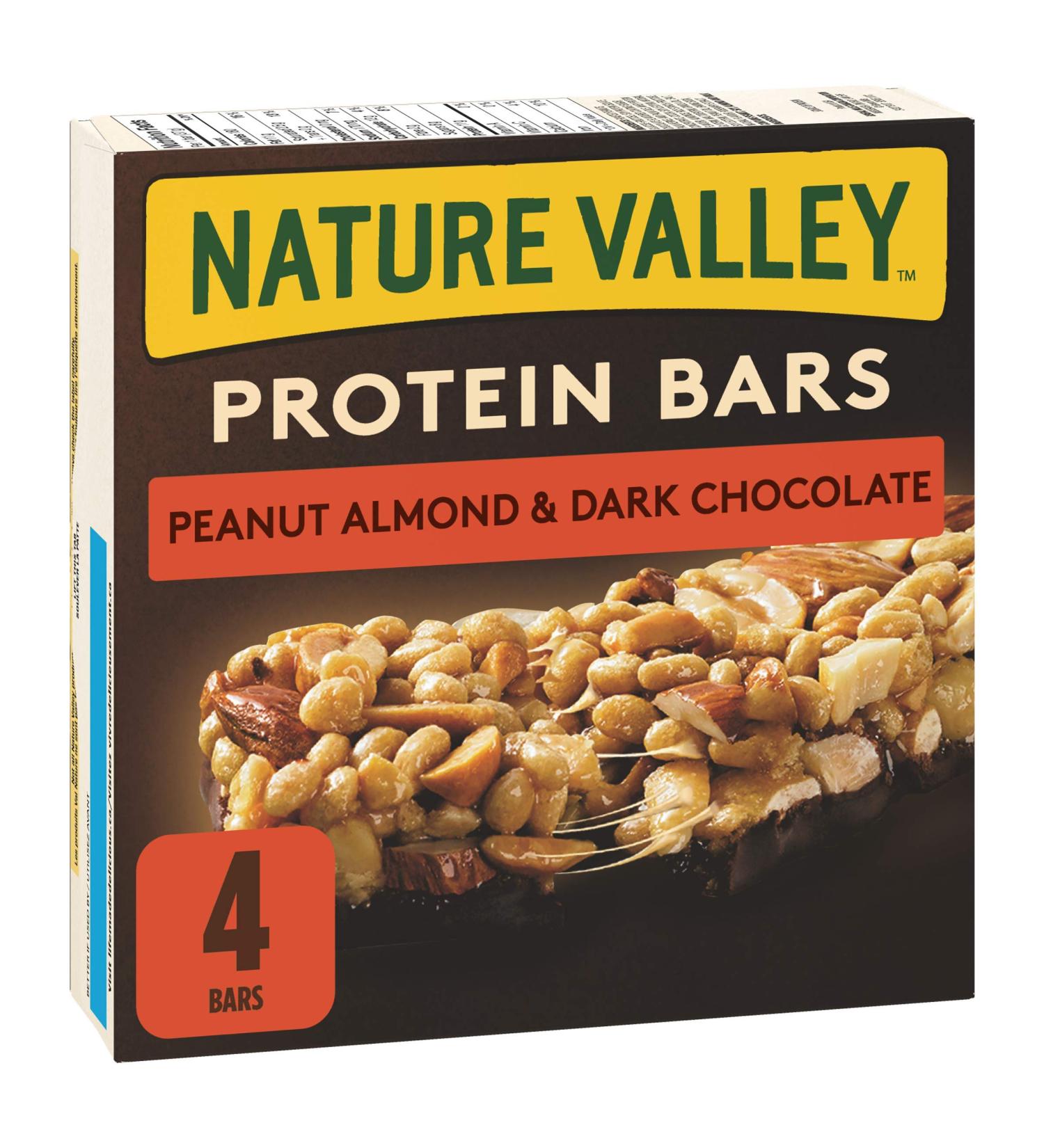 NATURE VALLEY Protein Bars Peanut Almond & Dark Chocolate Flavour 148 Gram 12 Count - Buy Online on GoSupps.com
