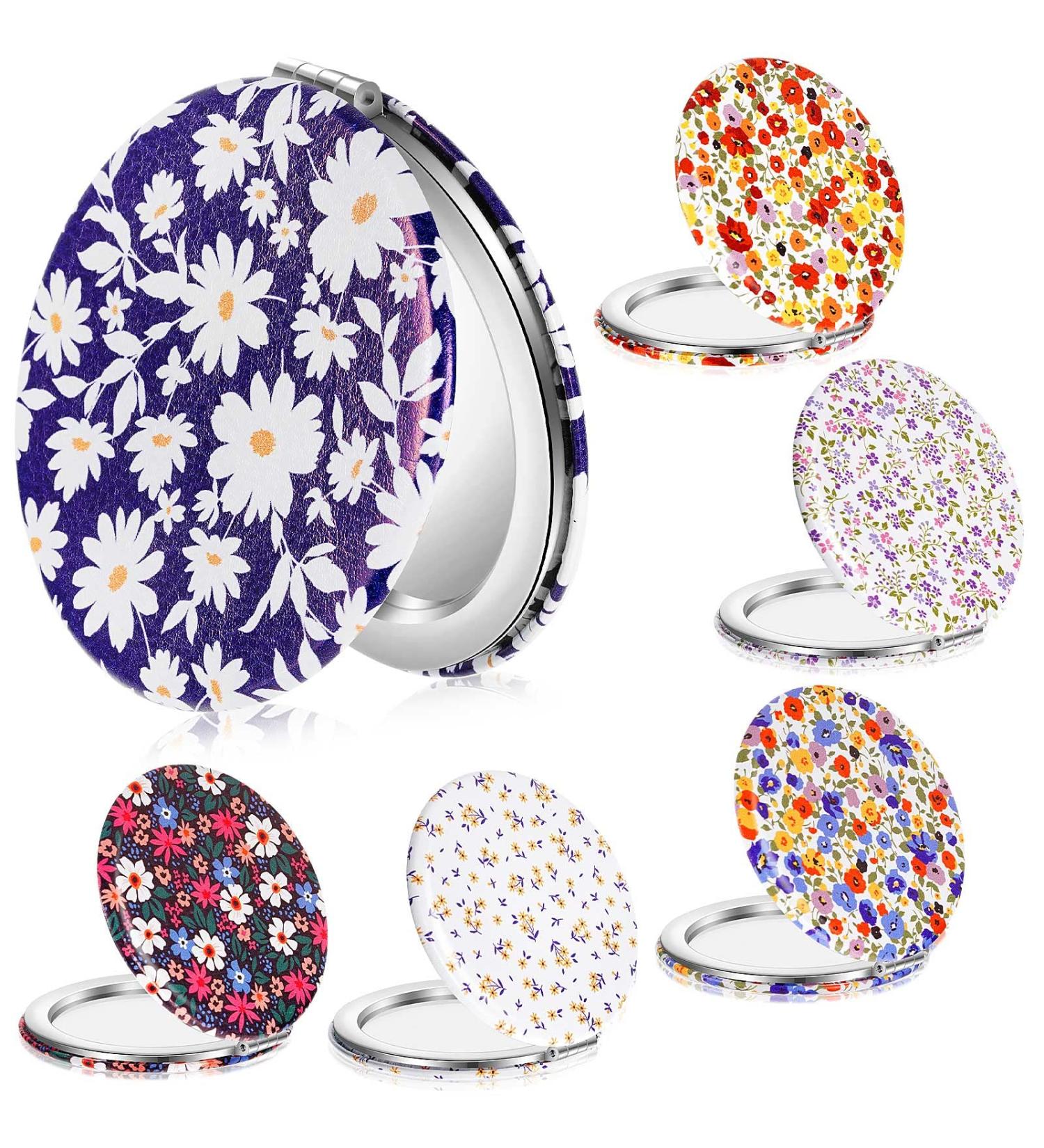 Vicenpal 6-Piece Pocket Mirrors for Women - Mini Compact Makeup Mirror Set for Purse - Portable Folding Travel Mirrors - Great Gift for Students, Teachers, and Friends (Daisy) - Buy Online on GoSupps.com