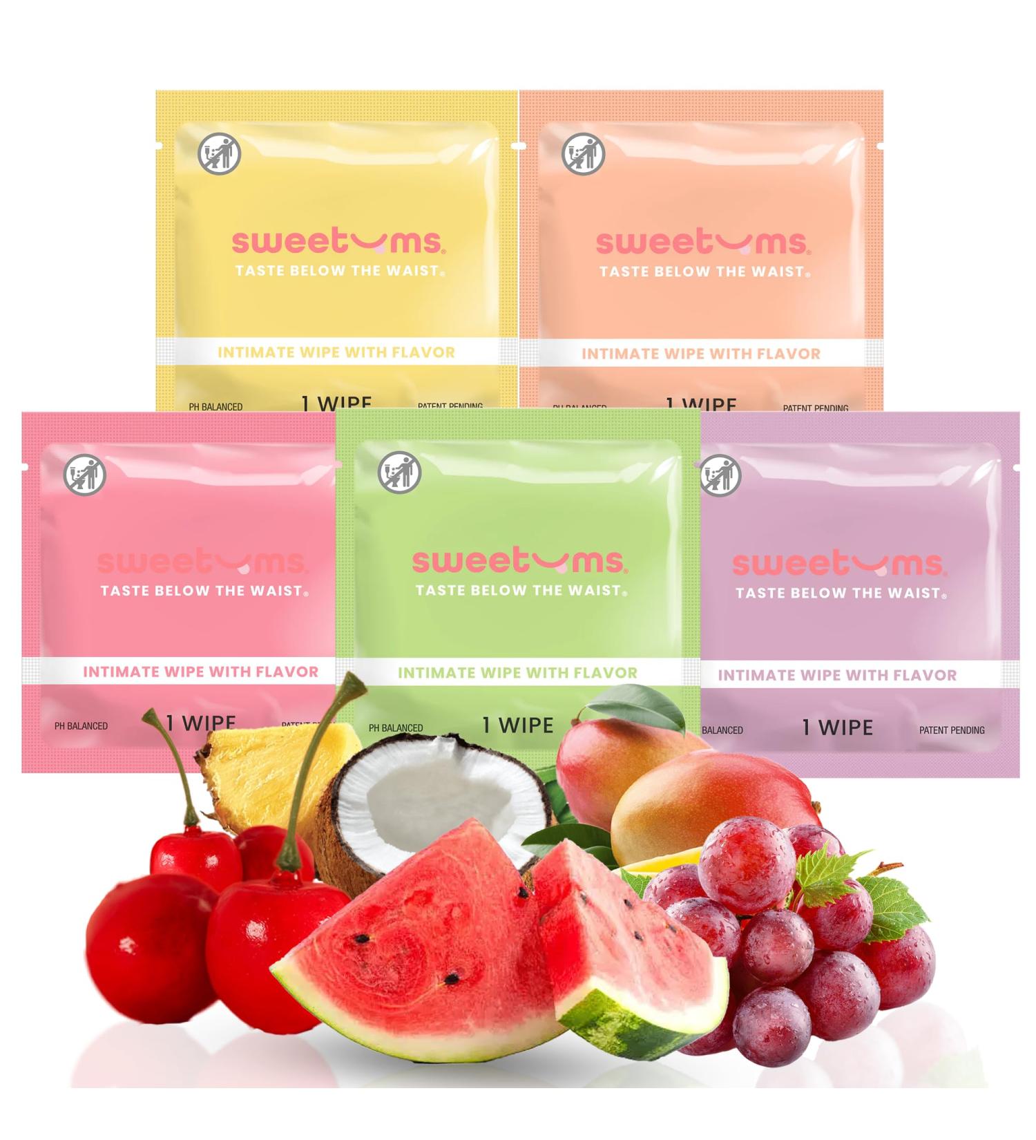Buy Fruit Blend Sample Pack - pH Balanced Biodegradable Feminine Wipes for Women | Pack of 10 - Shop Now - Buy Online on GoSupps.com