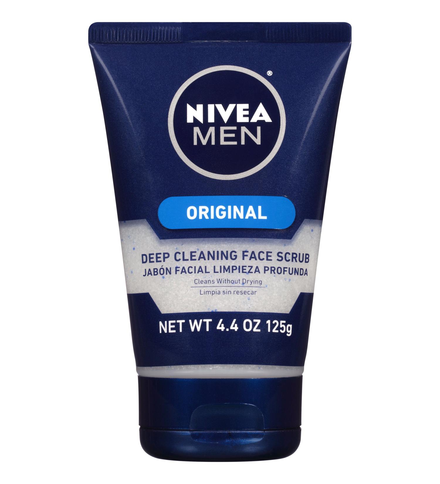 NIVEA Men Original Deep Cleaning Face Scrub 4.4 oz | Best Exfoliating Skincare for Men | International Shipping Available - Buy Online on GoSupps.com