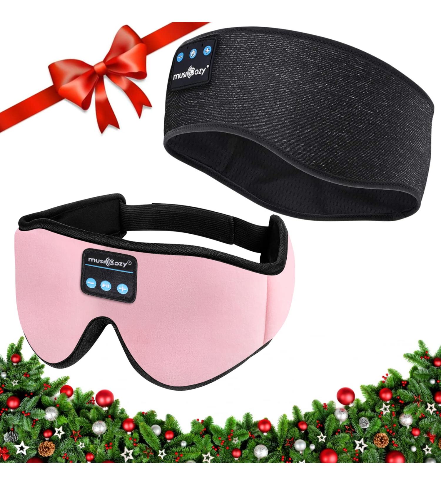 Musicozy Bluetooth 5.2 Sleep Headphones 3D Sleep Mask Sports Headband Pack of 2 - Buy Online on GoSupps.com