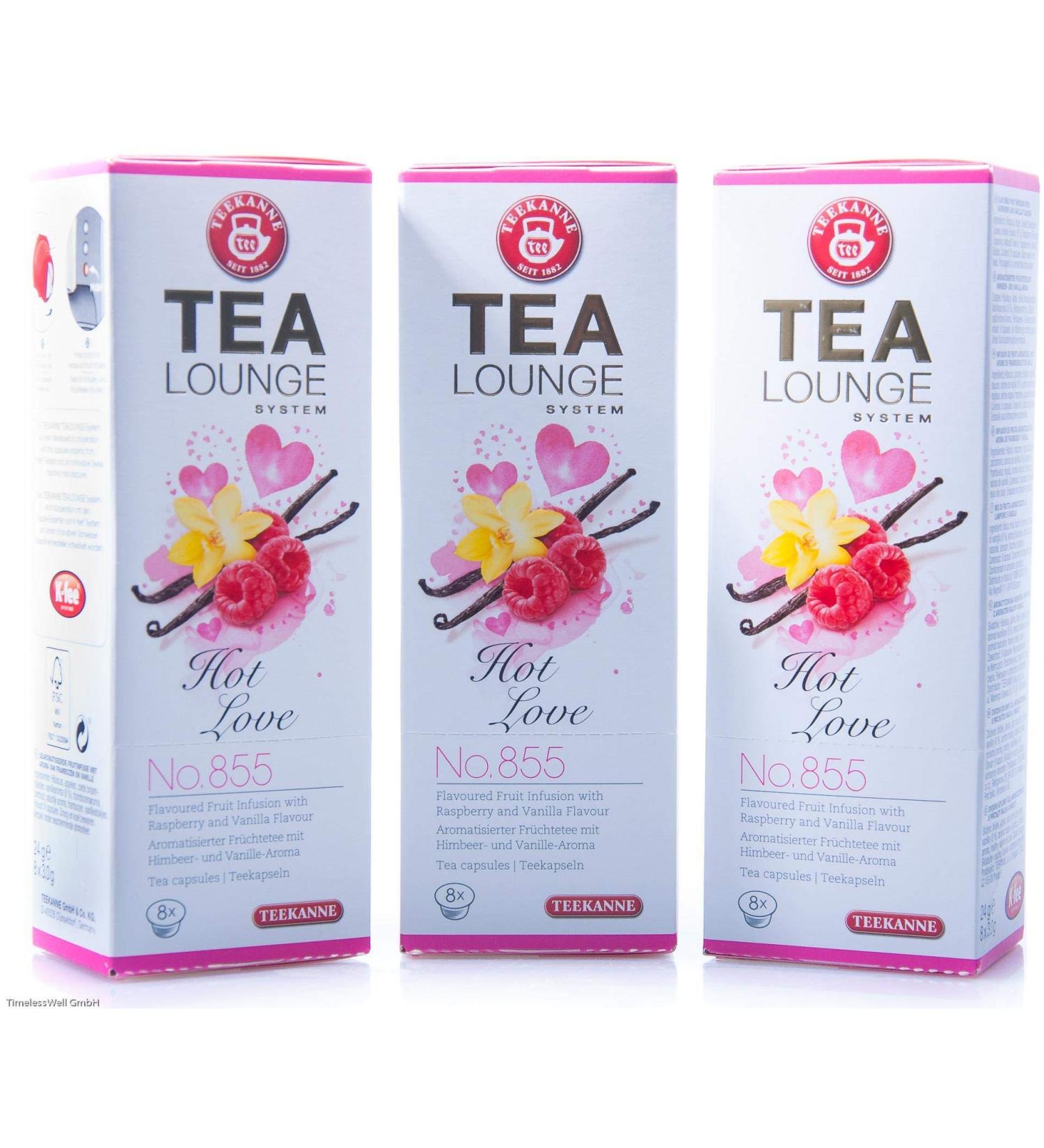 Teekanne Tealounge Hot Love No. 855 Fruit Tea Capsules - 3 Pack (24 Pieces) | International Shipping Available - Buy Online on GoSupps.com