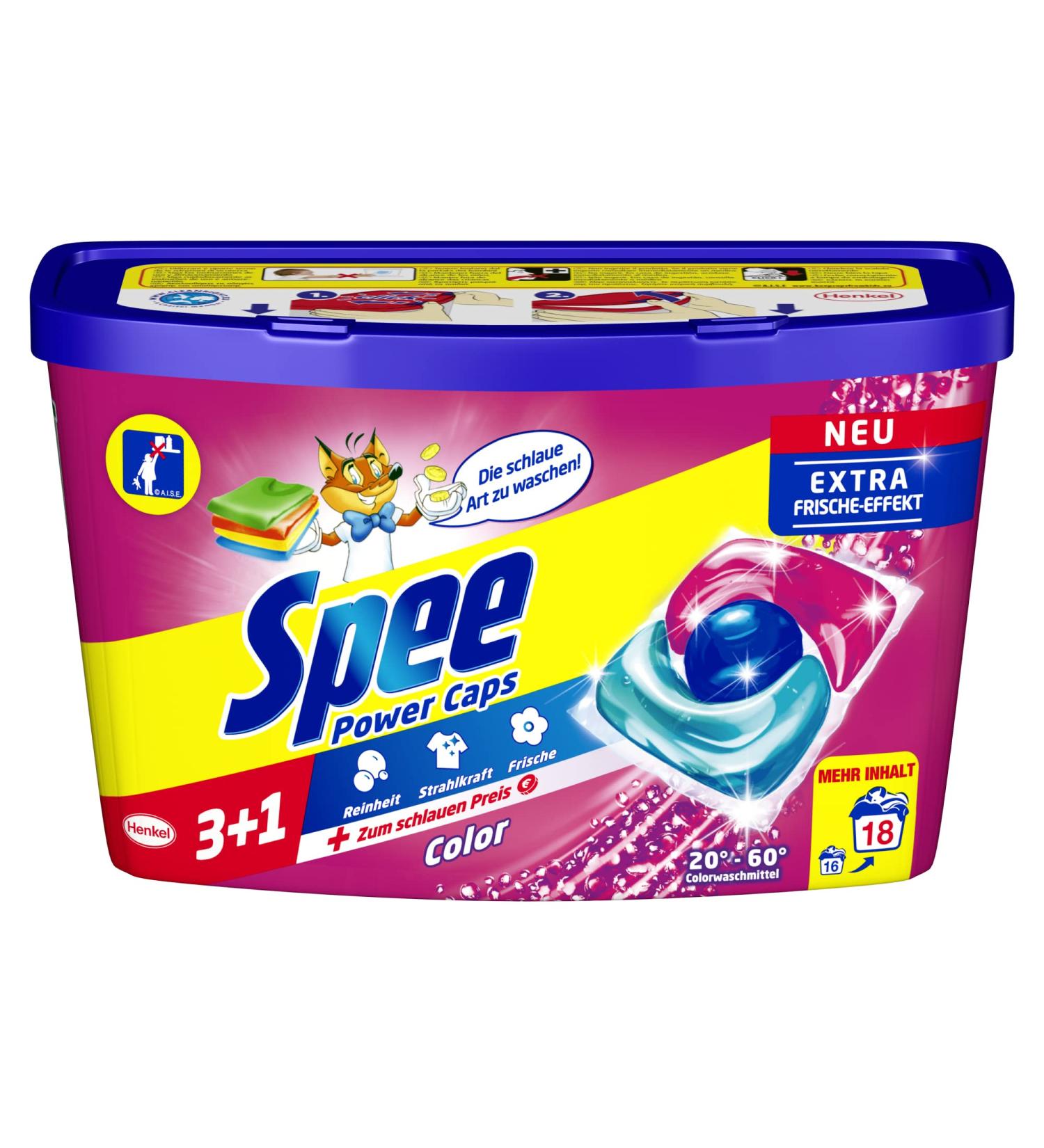 Buy Spee Power Caps Color 3+1 - 18 Wash Loads 234g | International Shipping Available - Buy Online on GoSupps.com