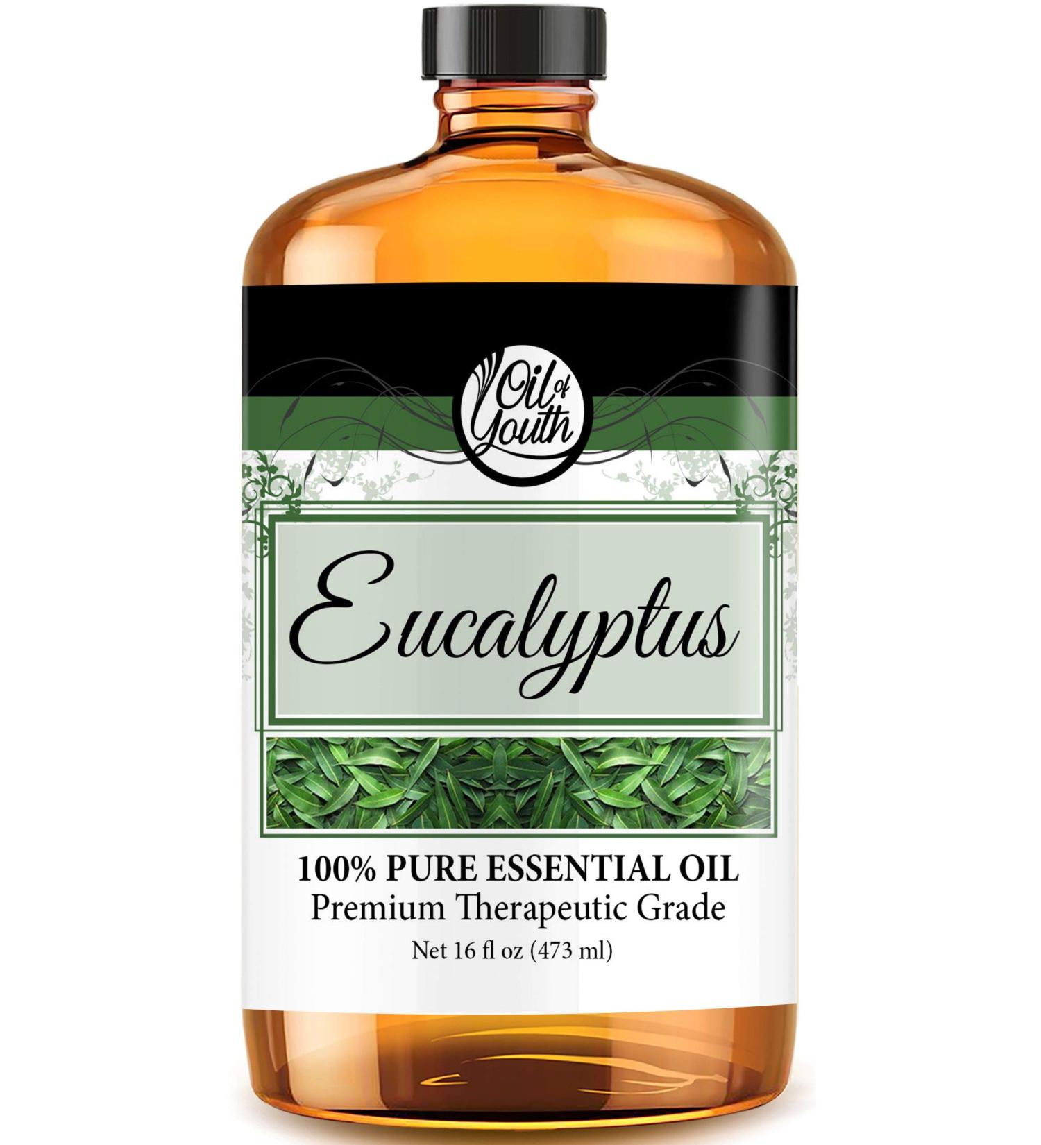 Organic Eucalyptus Essential Oil (16oz) for Aromatherapy - Pure and Natural - 16 fl. oz - Buy Online on GoSupps.com