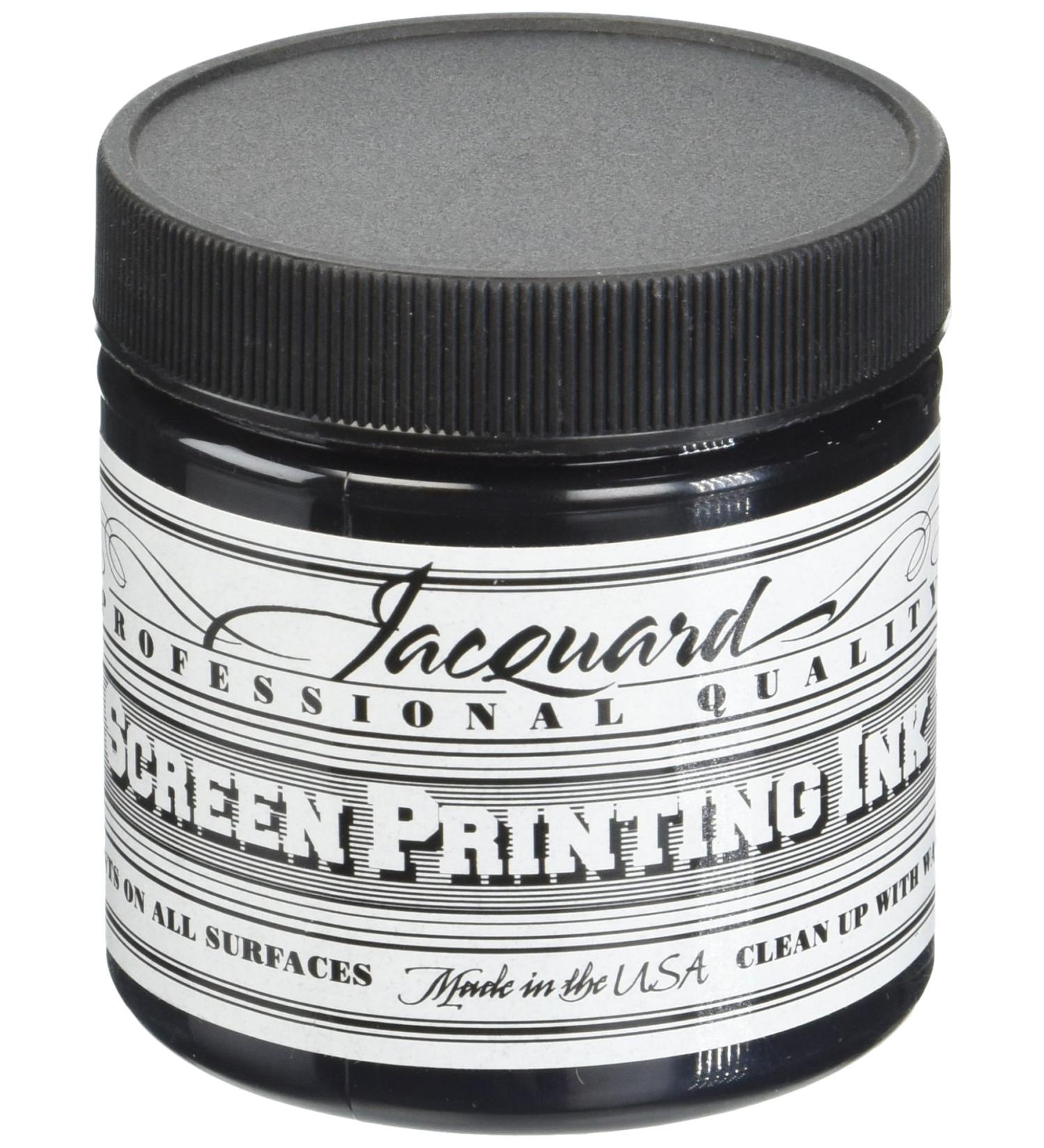 Jacquard Professional Screen Print Ink 4oz Black (117) | Water-Soluble - Buy Online on GoSupps.com