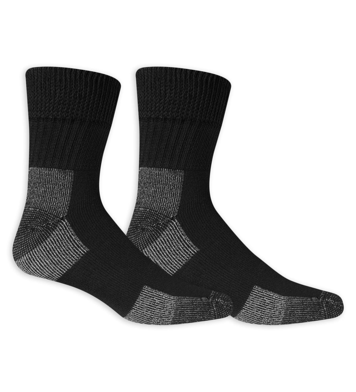 Dr. Scholl's Men's 2 Pack Non-Binding Diabetes and Circulatory Work Ankle Socks Black Shoe Size 7 to 12