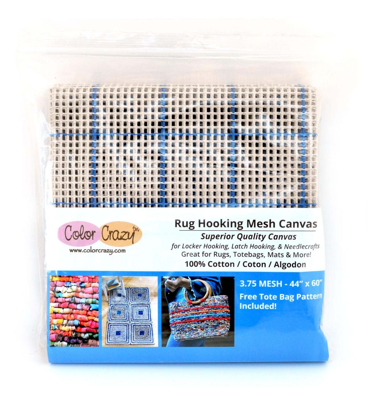 Color Crazy Rug Hooking Mesh Canvas - 3.75 Mesh (44? x 60?) + Free Pattern - Buy Online on GoSupps.com