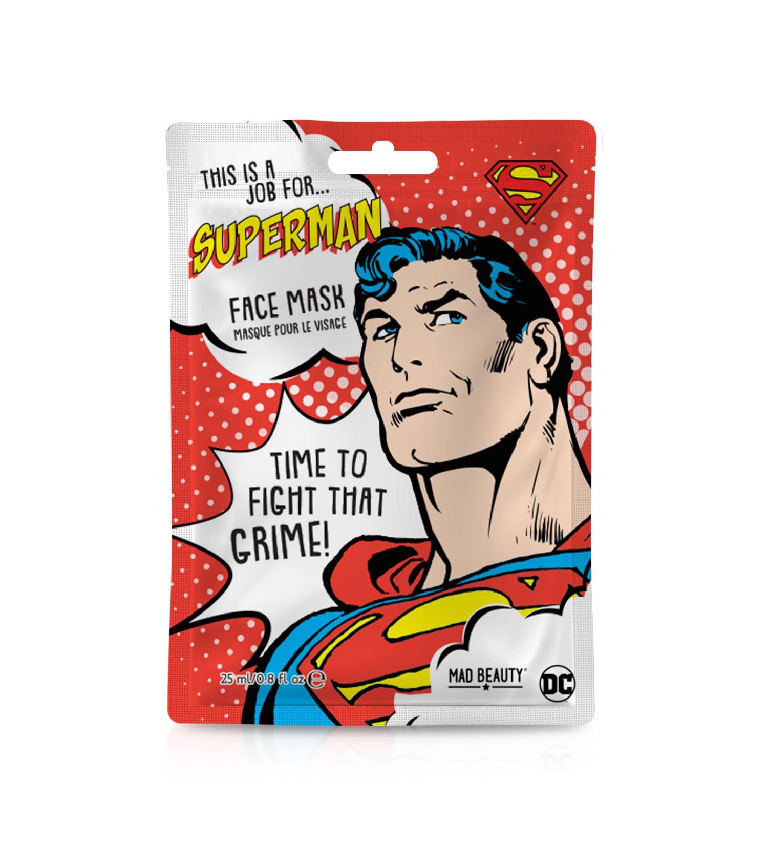 Buy MAD Beauty DC Superheroes Superman Face Mask - Moisturizing & Refreshing Tuchmask for Ultimate Skin Care | International Shipping Available - Buy Online on GoSupps.com