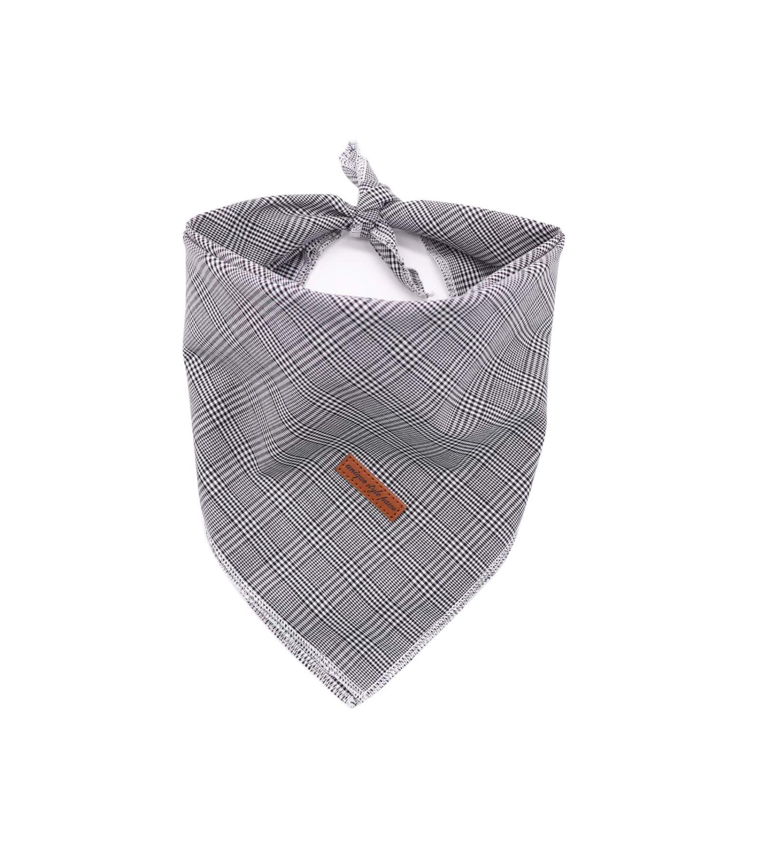 Unique Style Paws Adjustable Washable Cotton Dog Towel - Black Plaid for Small & Medium Dogs & Cats - Buy Online on GoSupps.com