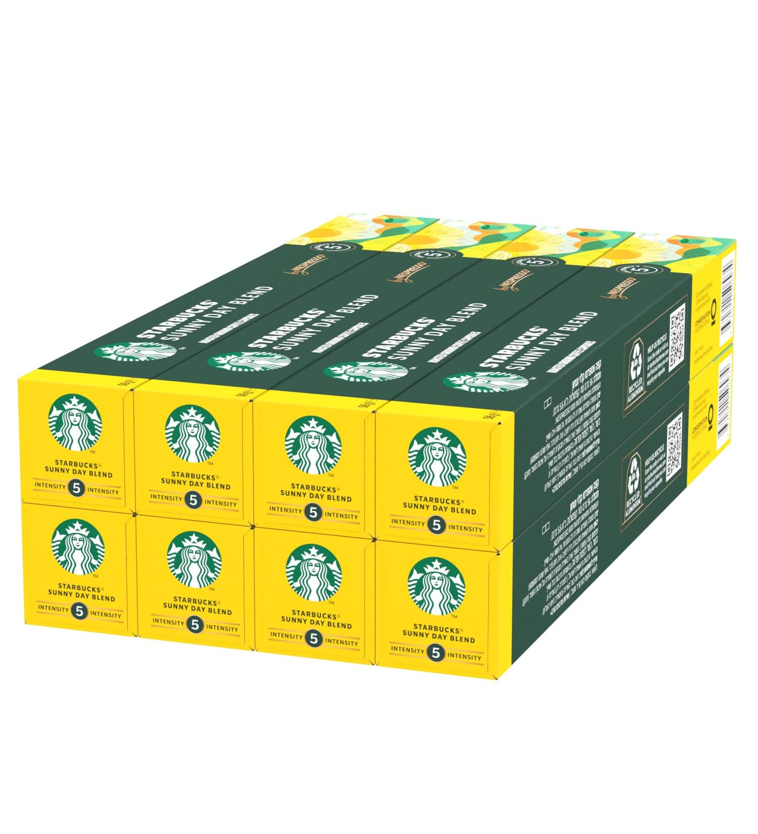 Buy STARBUCKS Sunny Day Blend Nespresso Capsules - Light Roast Coffee 80 Pods | International Shipping Available - Buy Online on GoSupps.com