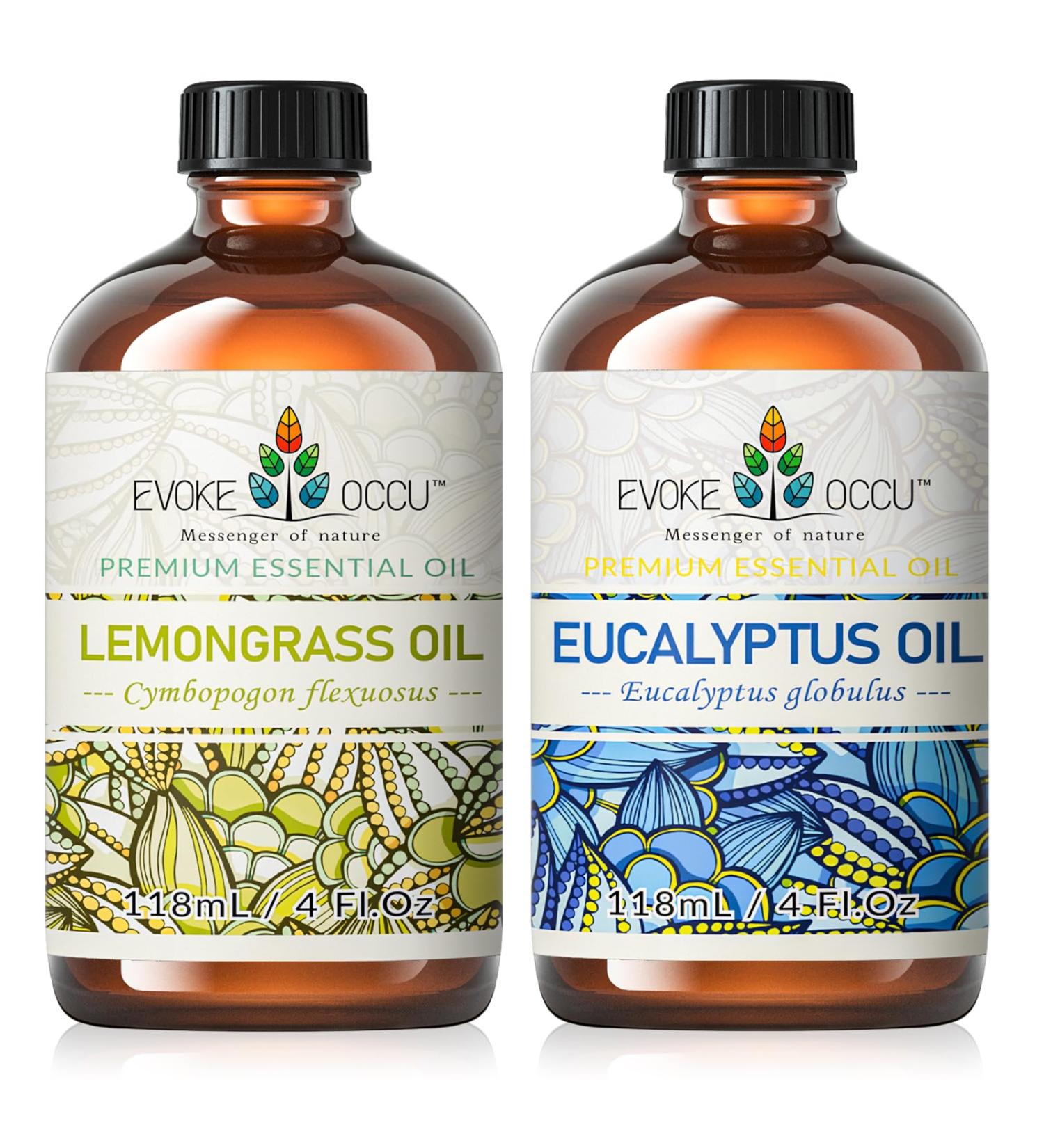 EVOKE OCCU Lemongrass Essential Oil and Eucalyptus Essential Oil - 4 Fl Oz - Buy Online on GoSupps.com