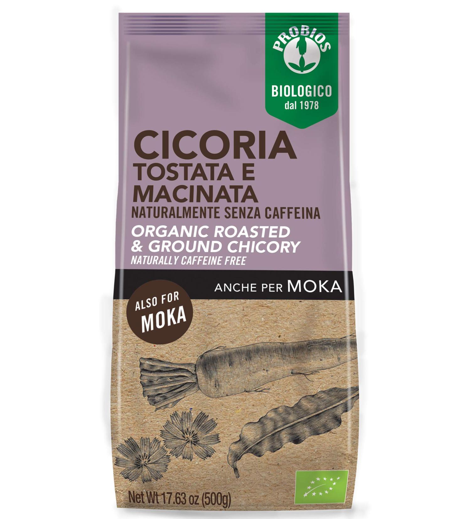Probios - Organic chicory roasted and ground in Italy. Cicoria tostata. Pack of 6 x 500 g - Buy Online on GoSupps.com