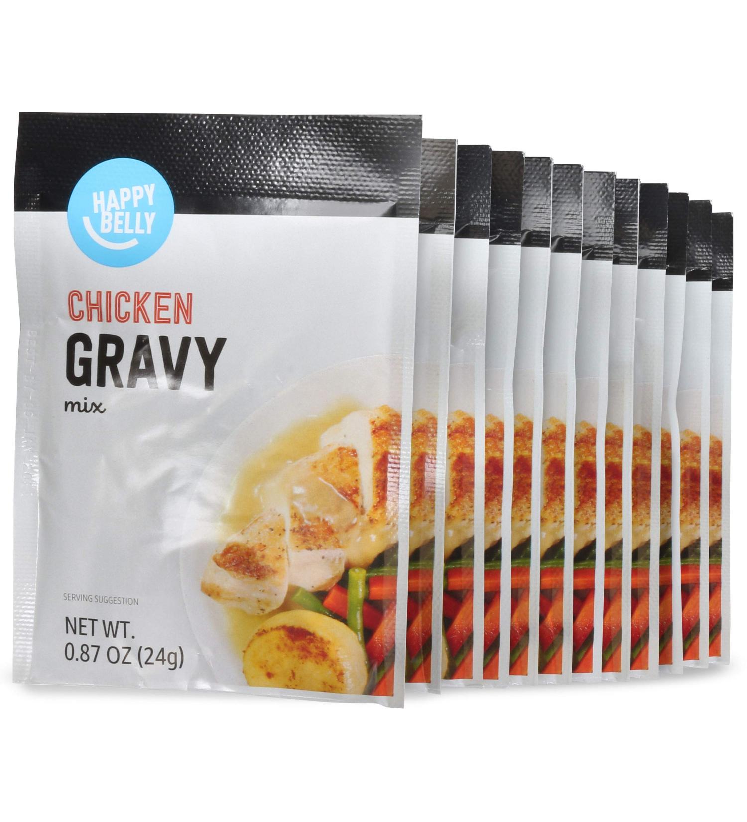 Happy Belly Chicken Flavored Gravy Mix 0.87 Oz - Pack of 12 | Amazon Brand - Buy Online on GoSupps.com