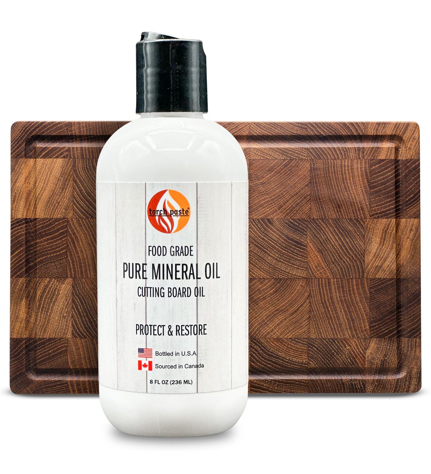 Torch Paste Mineral Oil for Wood Burned Crafts - Food Grade Conditioner for Cutting Boards & Charcuterie Boards - 8 oz - Perfect for Kitchen Utensils - Buy Online on GoSupps.com