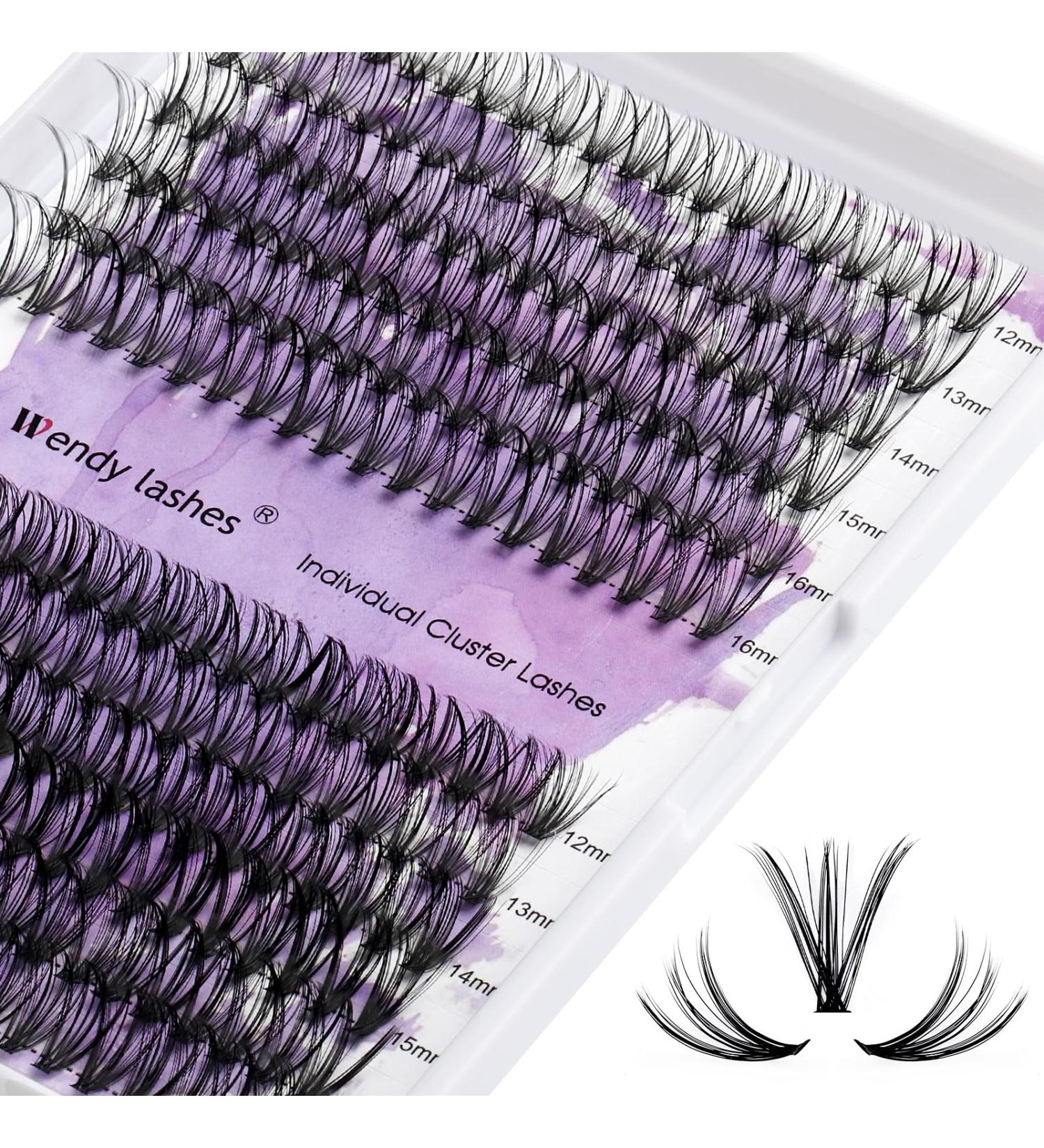 240PCS D Curl 0.07mm 20D/30D Mixed Cluster Lash Extension Kit | DIY Eyelash Extensions | Wide Stem Individual Lashes 12-16mm | RR-12-16mm Clusters-20D+30D-0.07-D - Buy Online on GoSupps.com