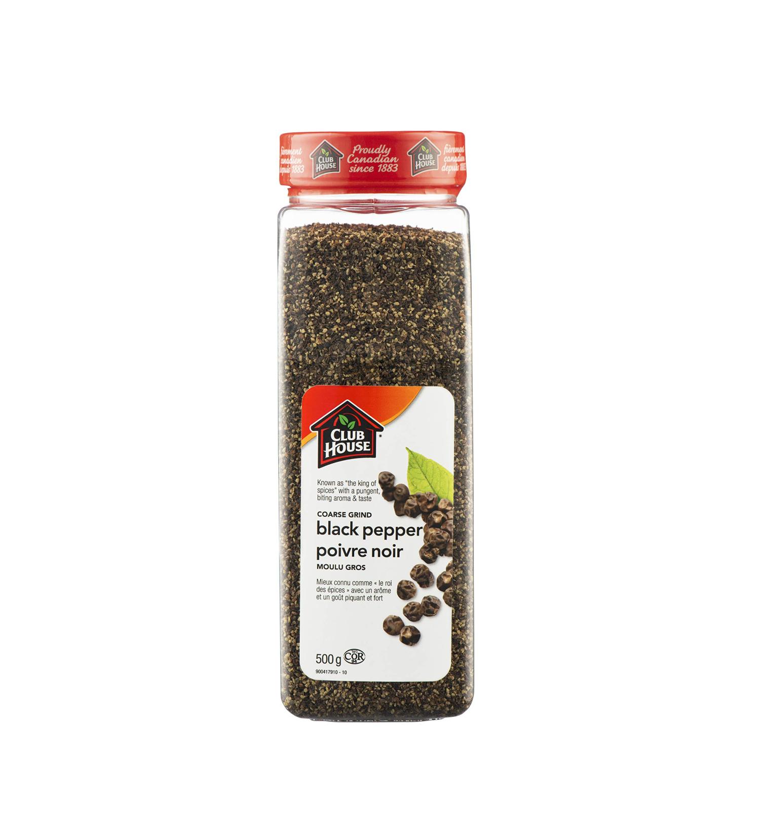 Club House Quality Natural Herbs and Spices Coarse Grind Black Pepper 500g - Buy Online on GoSupps.com