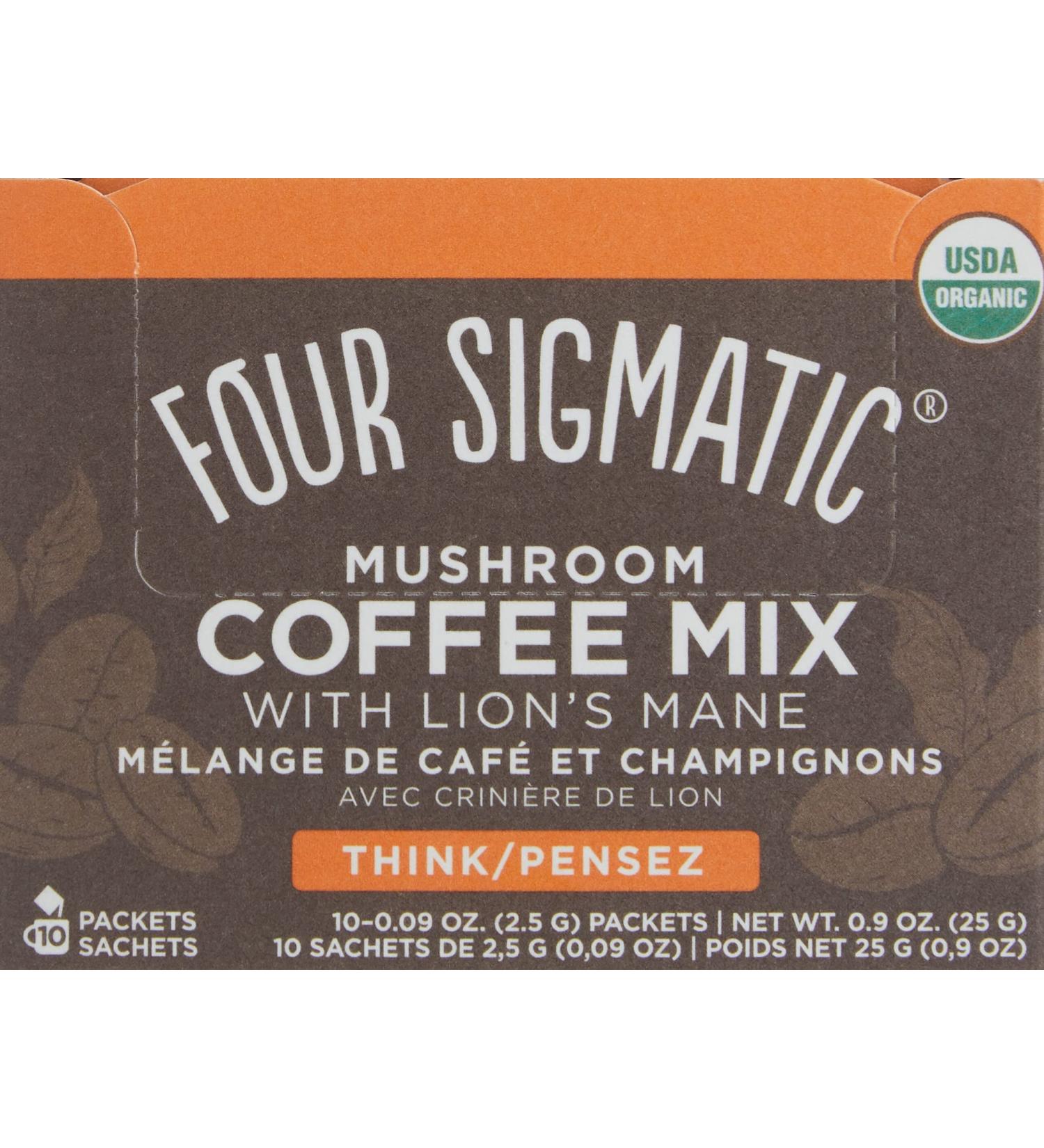 Mushroom Coffee Mix - LIONS MANE AND CHAGA - Medicinal Mushroom Blend - Four Sigmatic - Buy Online on GoSupps.com