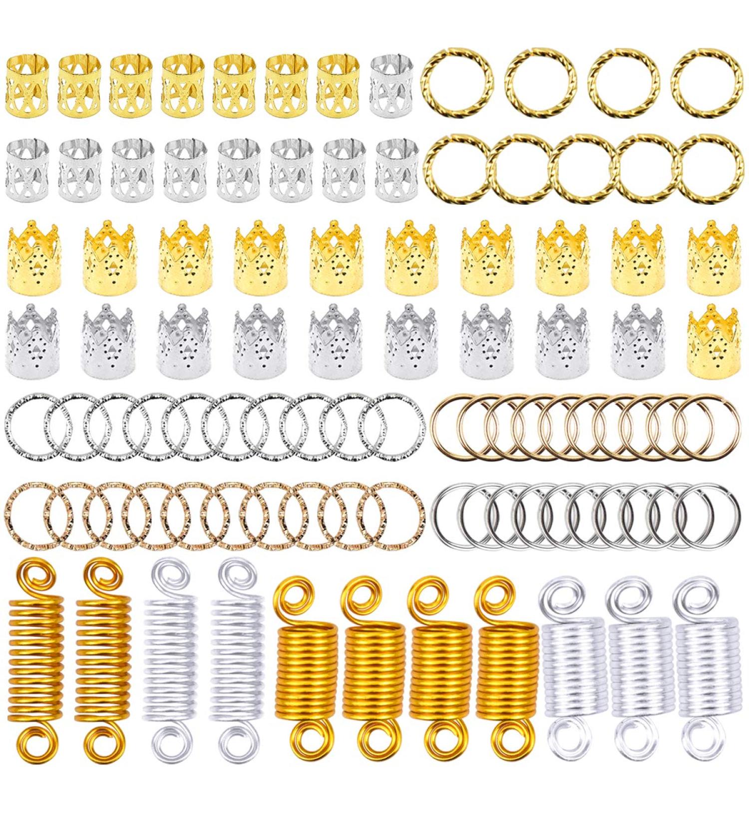 NATUCE Dreadlocks Hair Accessories | 100pcs Aluminum Coils Pearls & Cuffs for Braids | International Shipping Available - Buy Online on GoSupps.com