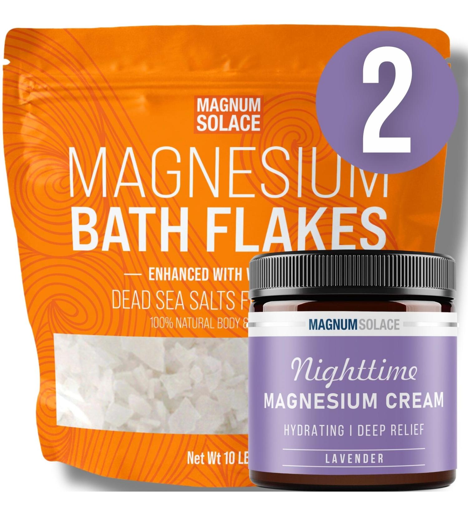 Magnesium Flakes with Vitamin C and Magnesium Cream - Buy Online on GoSupps.com