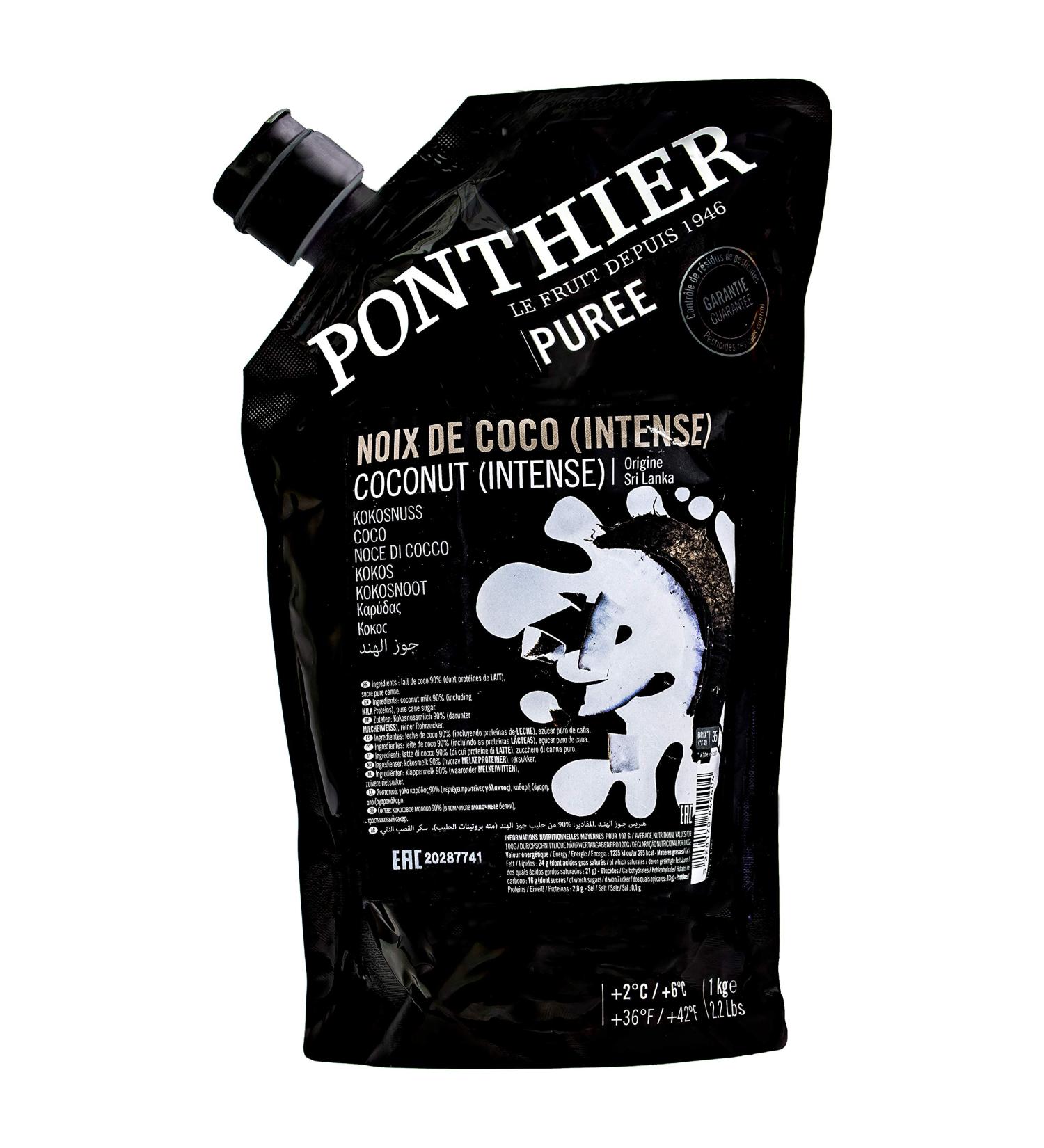 Premium Ponthier Coconut Puree 12x1kg - Nut Smoothie Bowl Sorbet & Cream - Quality Ingredients for Muesli & Cornflakes - Buy Online on GoSupps.com