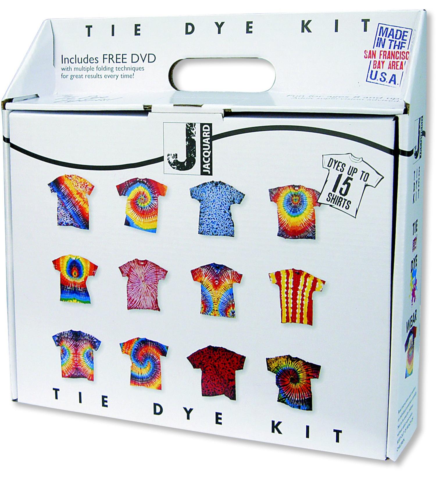 Jacquard Large Tie Dye Kit - Fantastic Introduction to Tie Dye - Fun for All Ages - Dyes up to 15 Adult T-Shirts 1 Pack