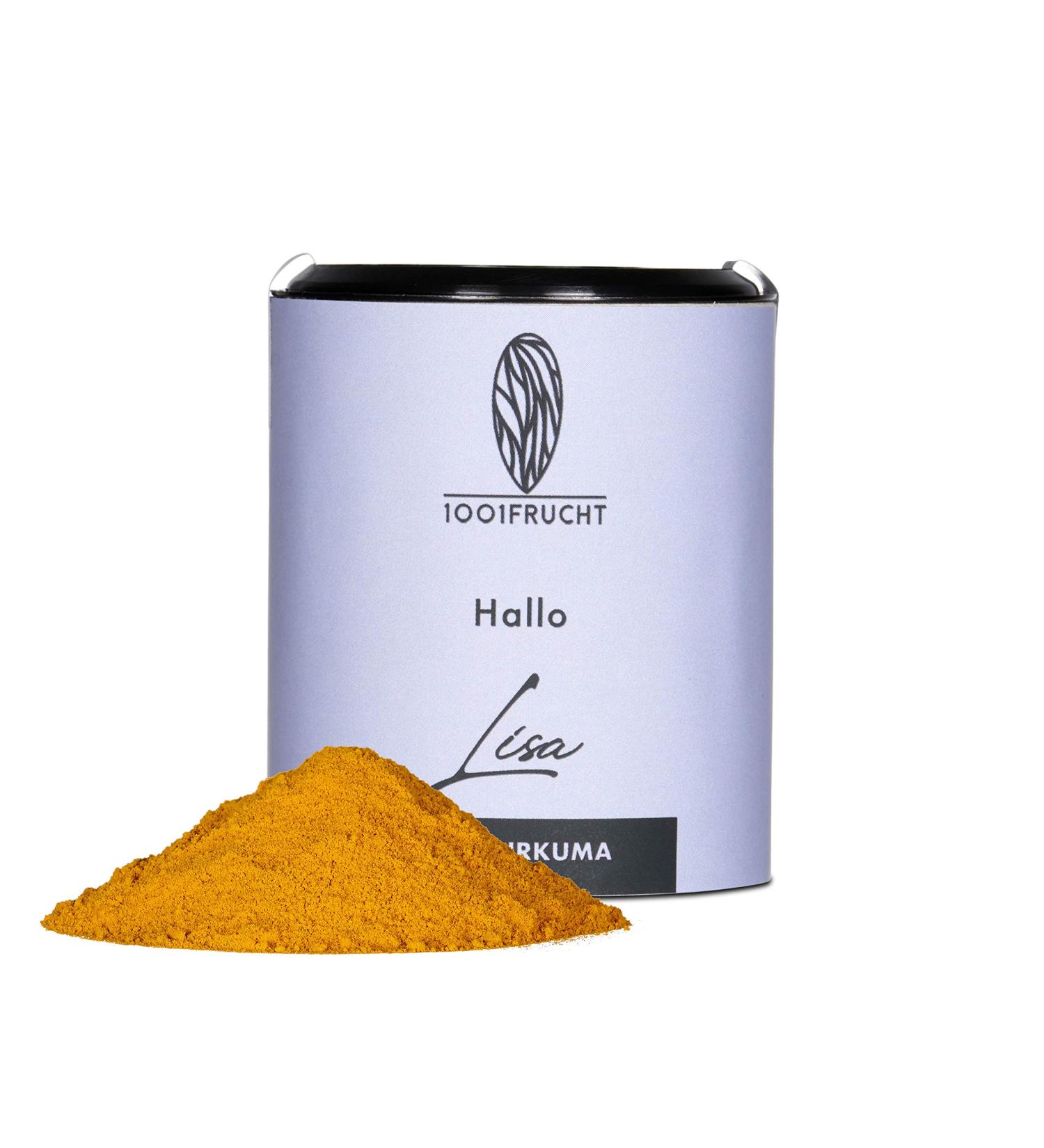 1001 Frucht 1001 Frucht Organic Turmeric Powder "Lisa" 75g | Ground Turmeric | Finely Ground Organic Turmeric Root | Certified Organic Quality | 100% Pure Turmeric Powder - Buy Online on GoSupps.com