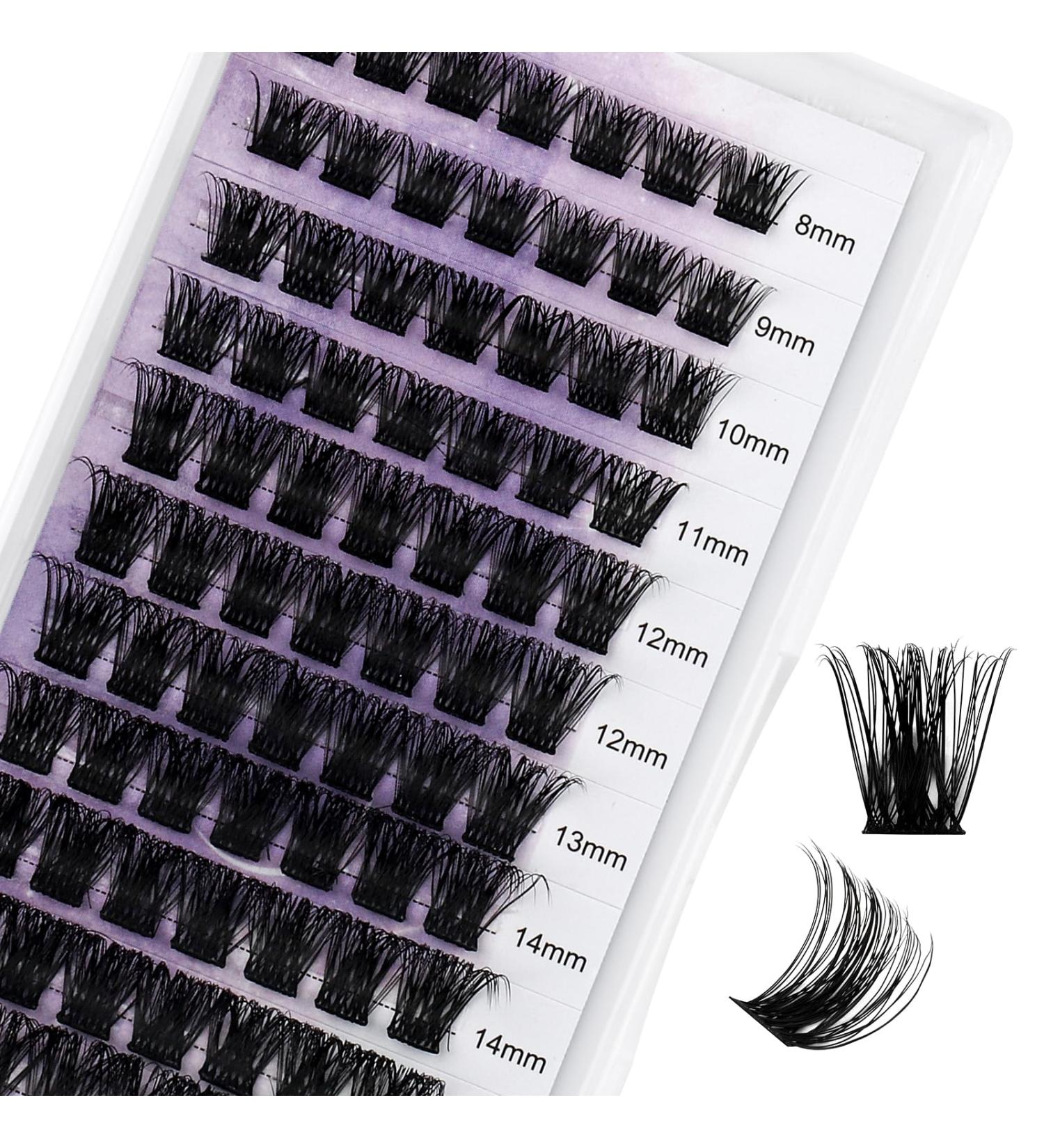 D Curl 0.07mm 8-16mm Mix Cluster Lashes | Soft & Wispy DIY Extensions | Wide Stem Individual Eyelashes - XHFD-C3-0.07-D-816 - Buy Online on GoSupps.com