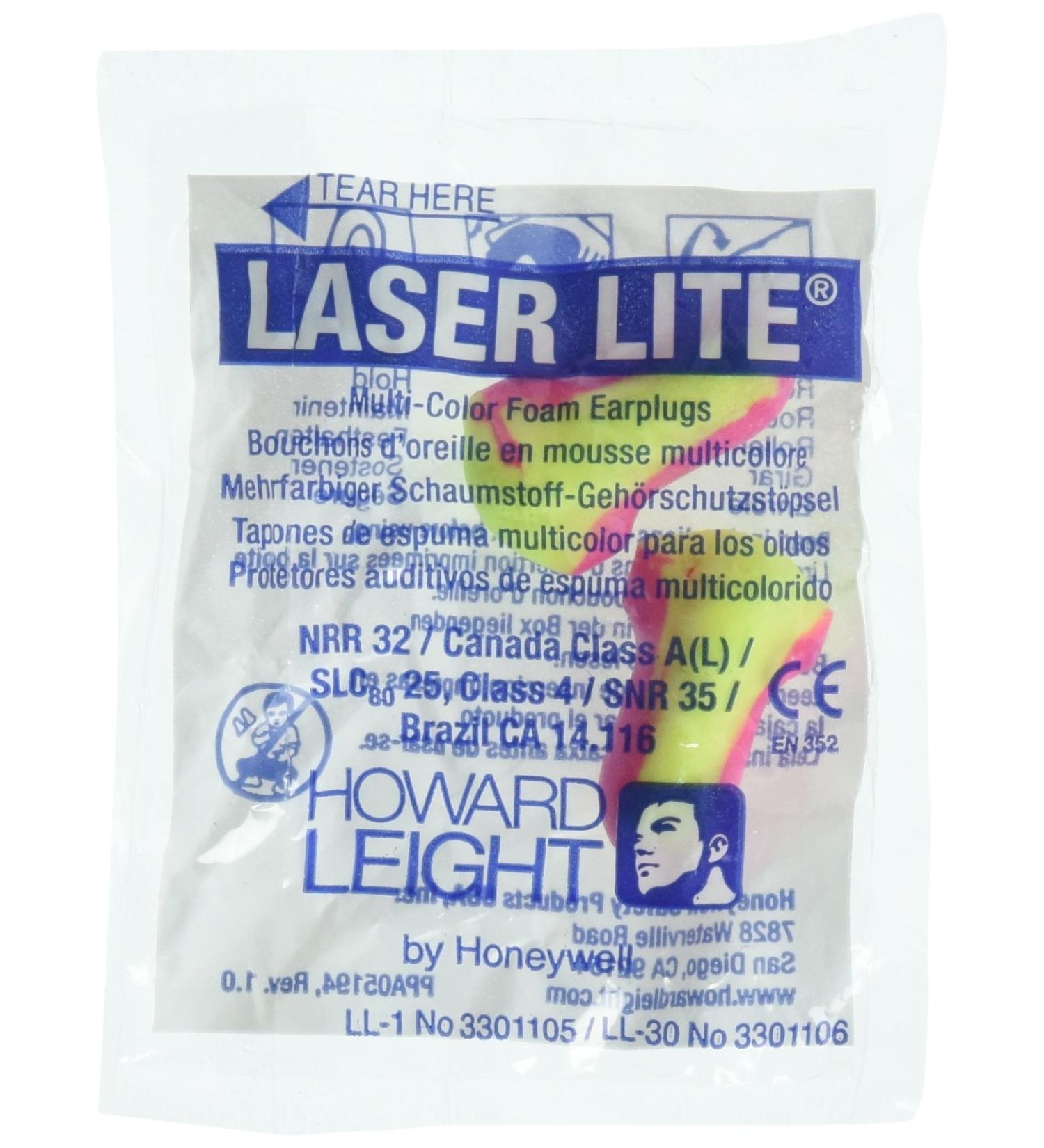 Howard Leight Ll1 Laser Lite Foam Earplugs No Cords 50 Count