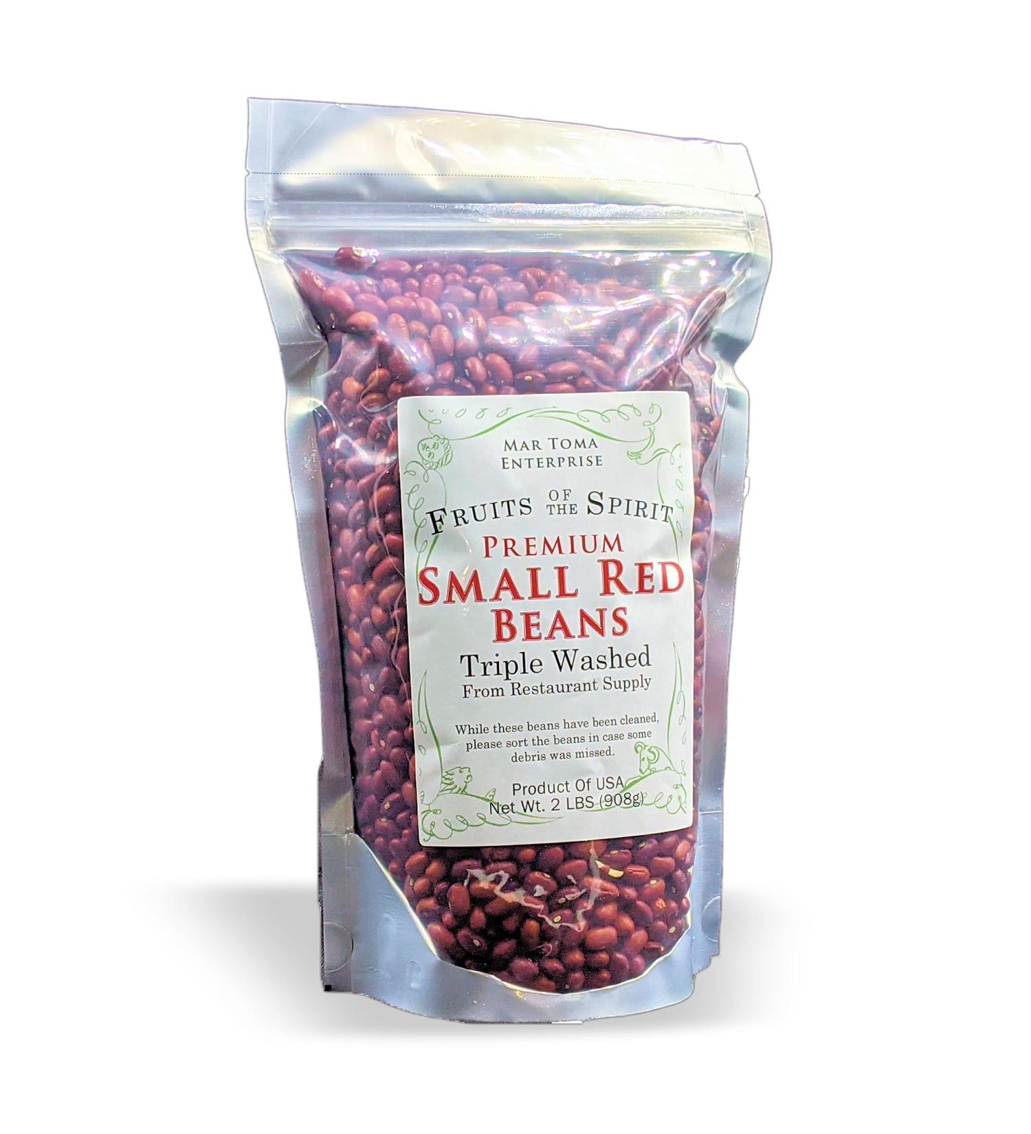 FOTS Small Red Beans Dry - 2 Pounds | Perfect for Louisiana Style Recipes | Fruits Of The Spirit Brand - Buy Online on GoSupps.com