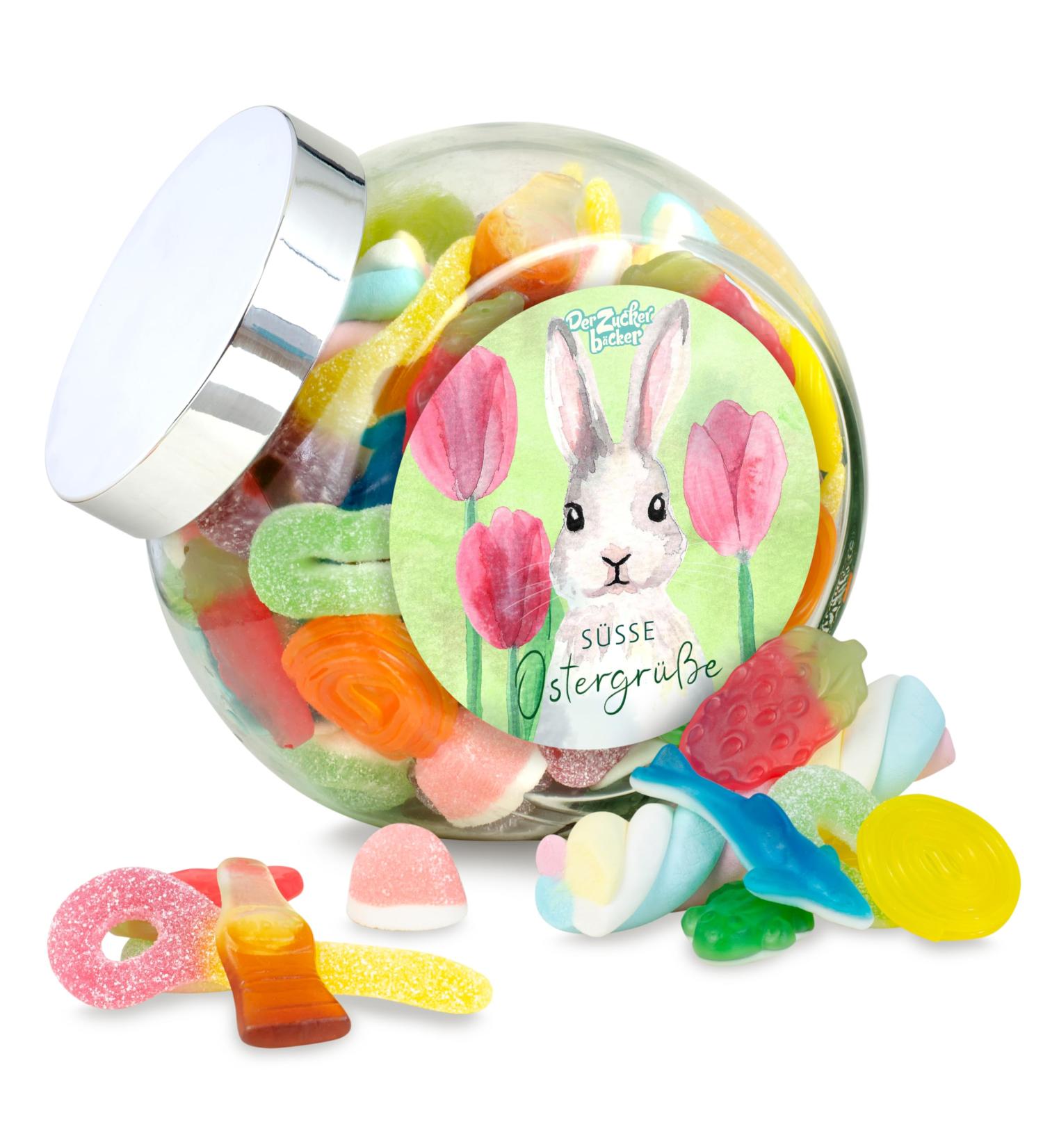 Sweet Easter greetings in a jar Easter candy mix in a high-quality jar great Easter gift for family friend girlfriend Happy Easter